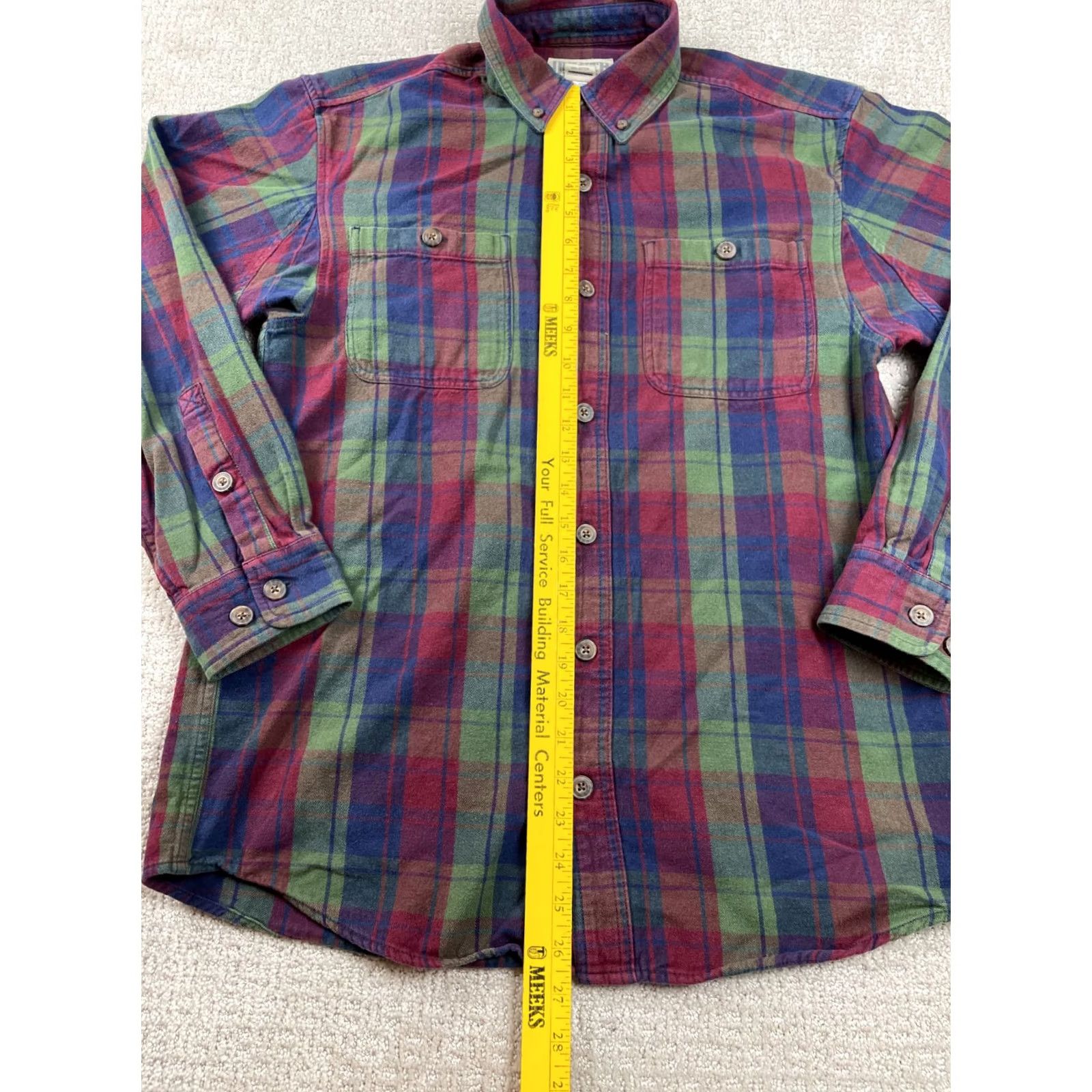Vintage Duluth Shirt Mens Small Plaid Flannel Button-Down Long Sleeve Outdoors Red Cotton Button Pocket Shirt Size US S / EU 44-46 / 1 - 2 Thumbnail