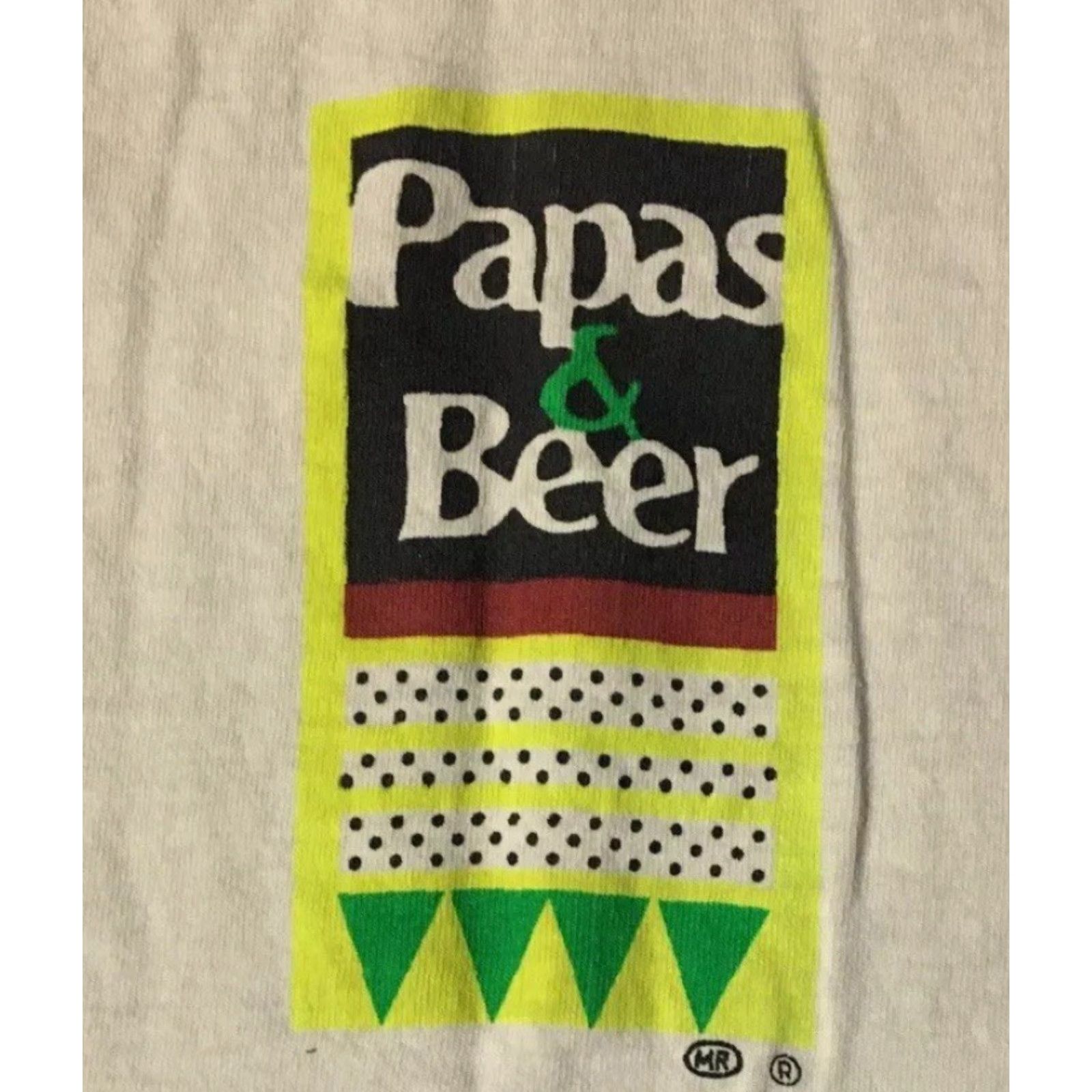 Vintage VINTAGE Papas & Beer Shirt M White Bar Beach Grunge 90s Single Stitch Mens USA Distressed Surf Funny 80s Size US M / EU 48-50 / 2 - 4 Thumbnail