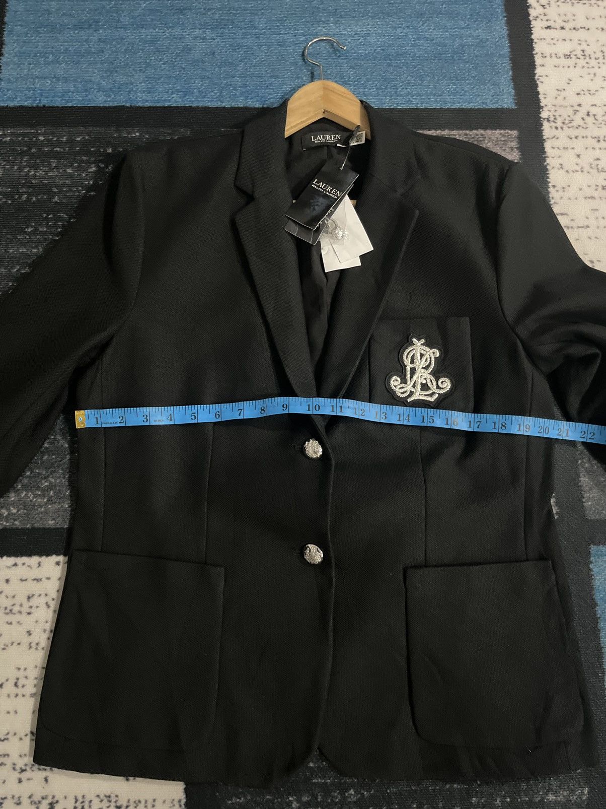 Lauren Ralph Lauren × Ralph Lauren Lauren Ralph Lauren Patch Jacquard Blazer Black Jacket Size L / US 10 / IT 46 - 20 Thumbnail