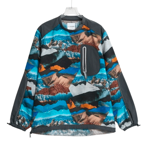 And Wander Geometric landscape print sweatshirt (size 4) Size US XL / EU 56 / 4 - 1 Thumbnail