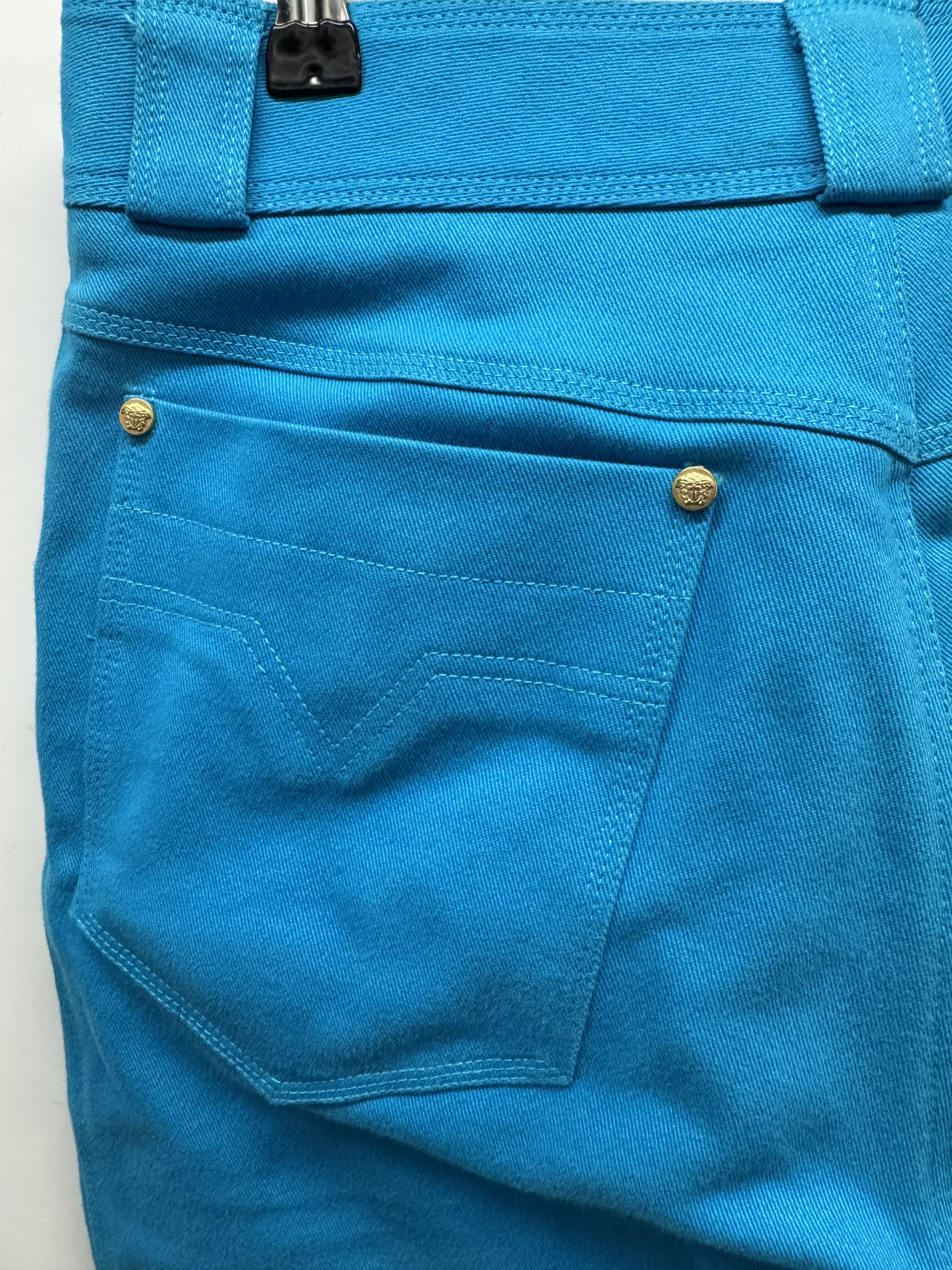 Versace Vintage Gianni Versace Turquoise Jeans Medusa Size US 30 / EU 46 - 4 Thumbnail