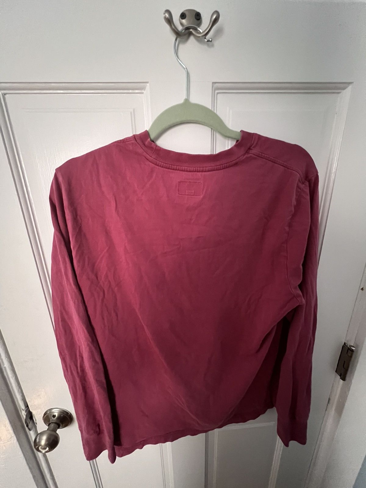 Supreme Supreme Vertical Logo Embroidered Long Sleeve Tee Red Size US S / EU 44-46 / 1 - 3 Thumbnail