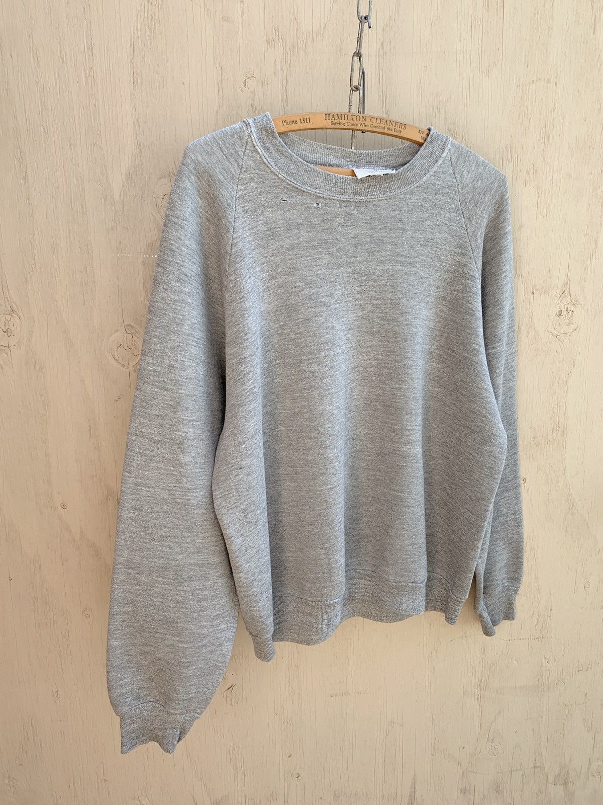 Vintage 1970s Faded Distressed BOXY Blank Crewneck Sweat ERD Grunge Size US M / EU 48-50 / 2 - 6 Thumbnail