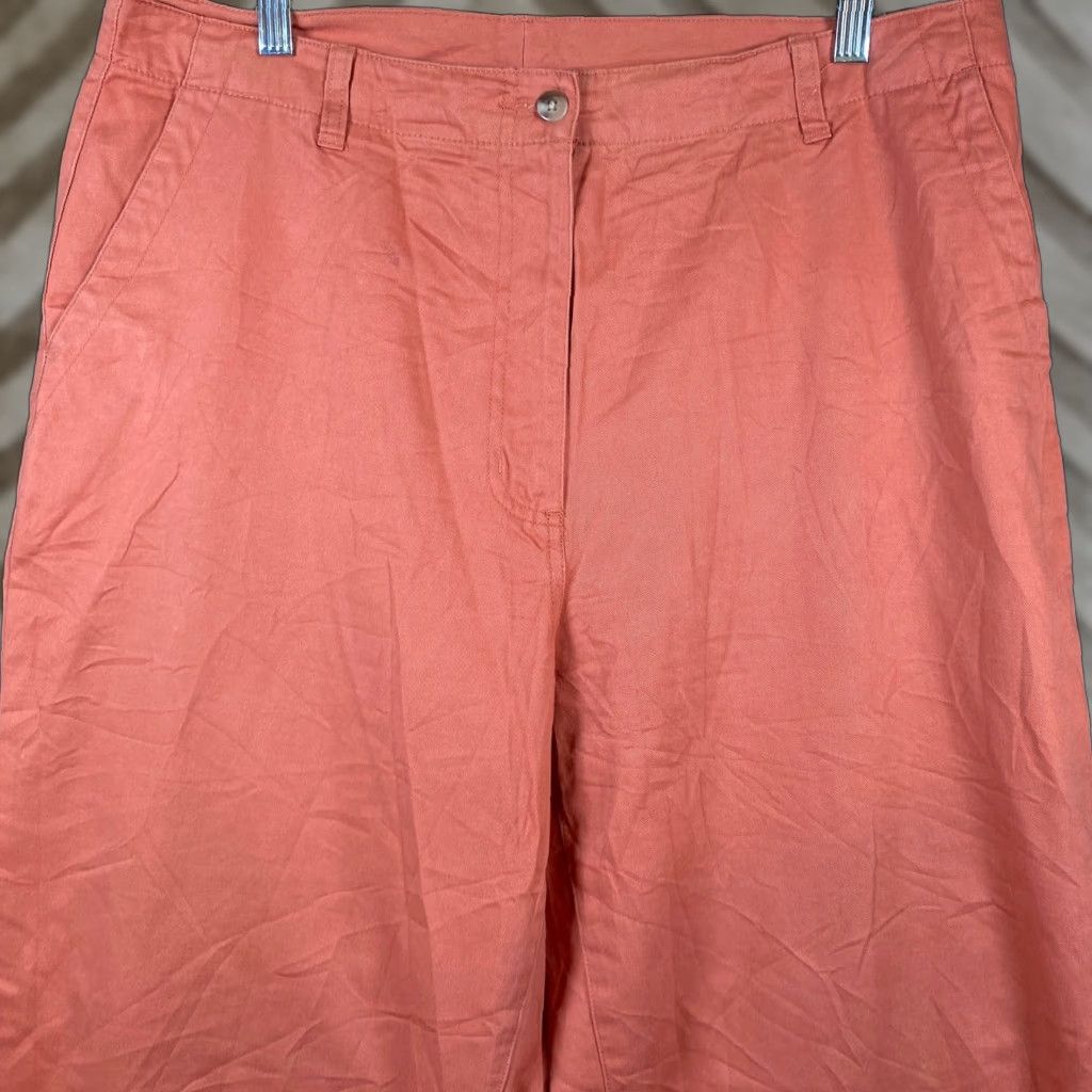 Vintage LL Bean Womens Pants Chino 100% Cotton Peach High Rise Straight Leg 16 Plus Regular Size 25" / US 0 / IT 36 - 1 Thumbnail