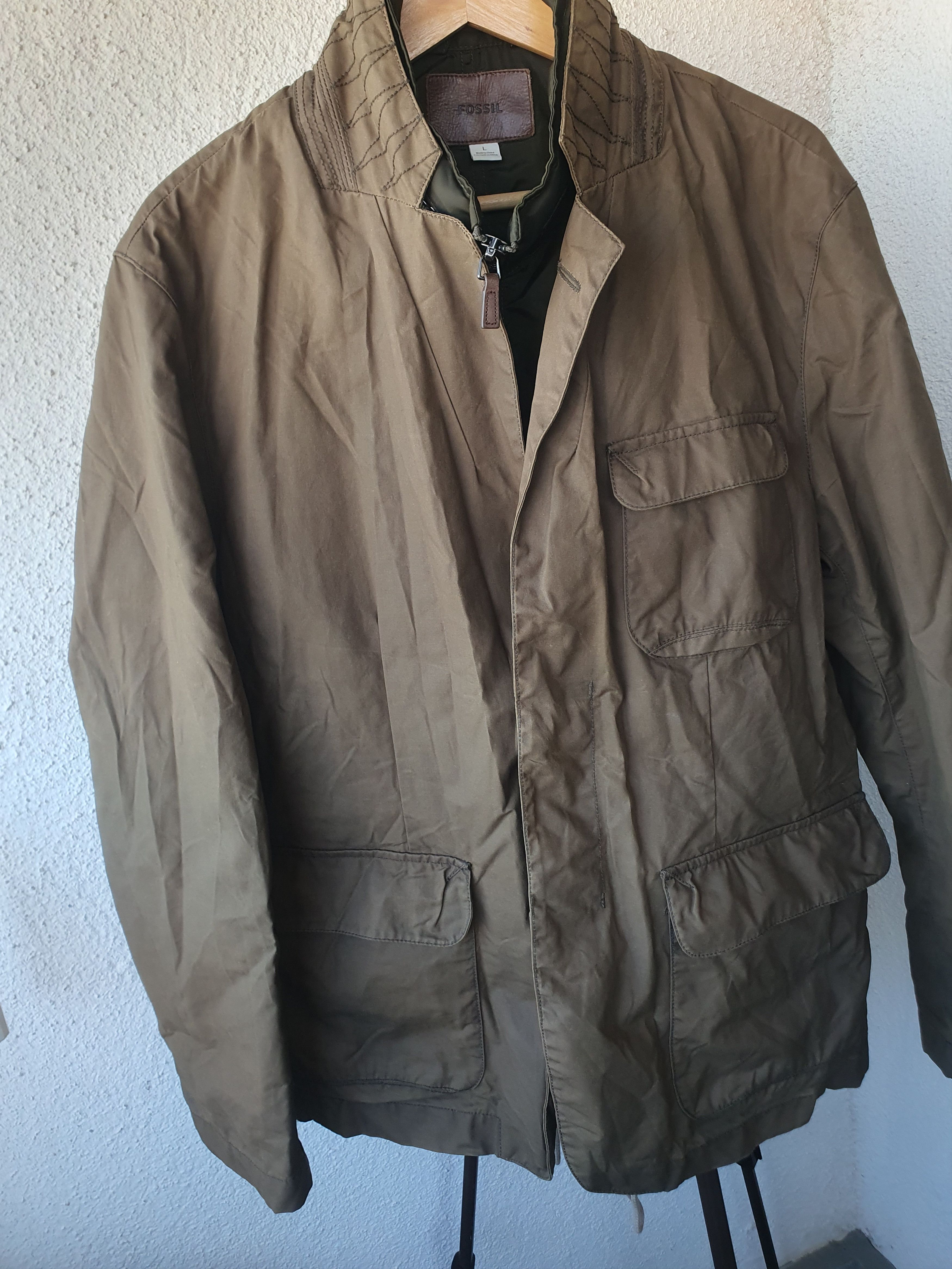 Fossil Fossil Waxed Field Coat Jacket sz L Size US L / EU 52-54 / 3 - 4 Thumbnail