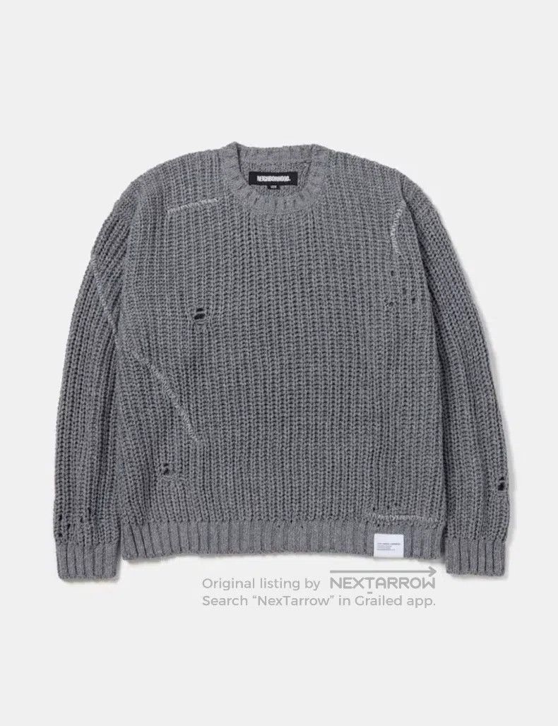 Neighborhood Neighborhood Distressed Knit Sweater Size US M / EU 48-50 / 2 - 1 Thumbnail