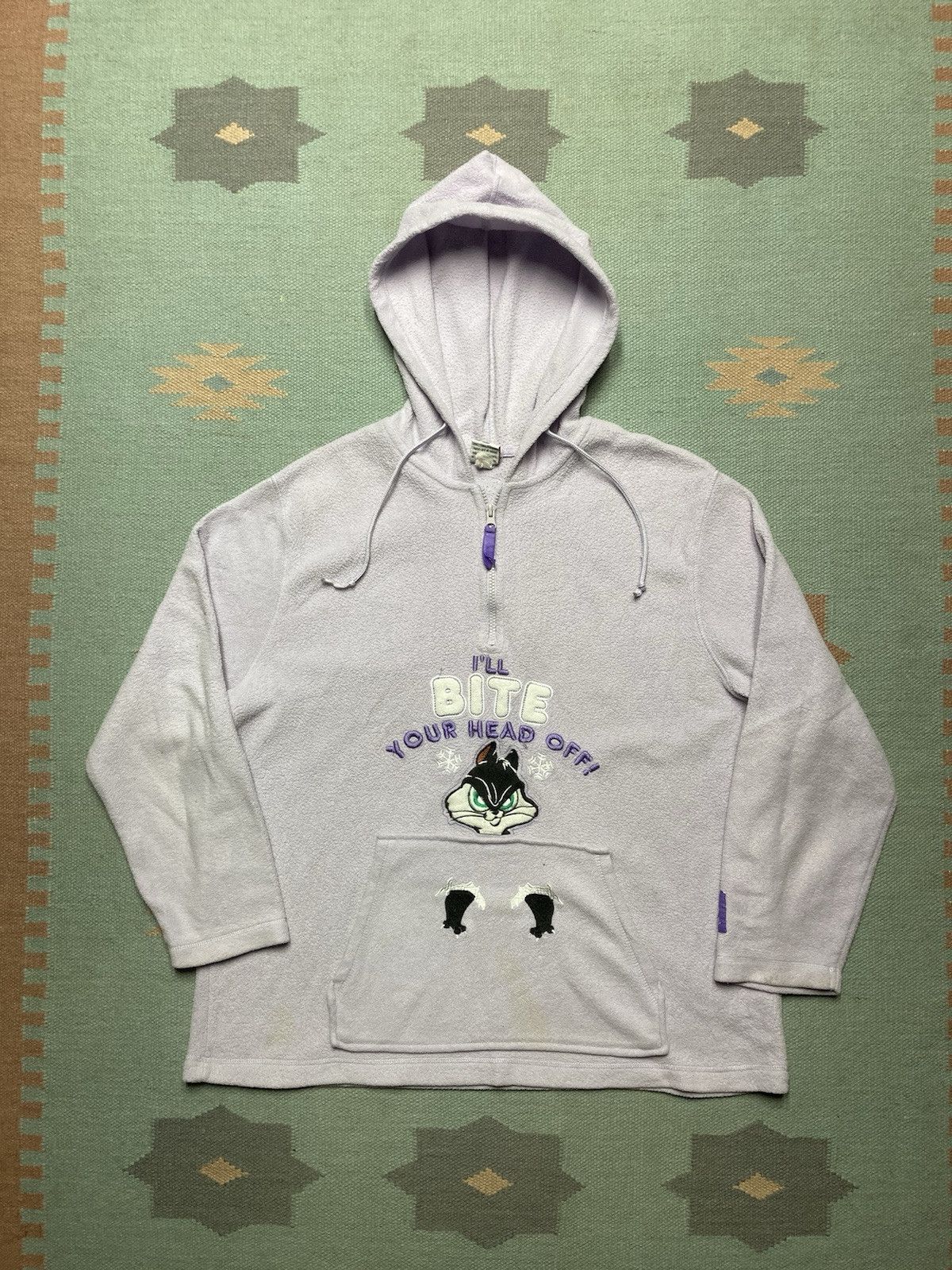 Vintage fleece hoodie Penelope pussycat looney tune bite head off XL Size XL / US 12-14 / IT 48-50 - 1 Thumbnail