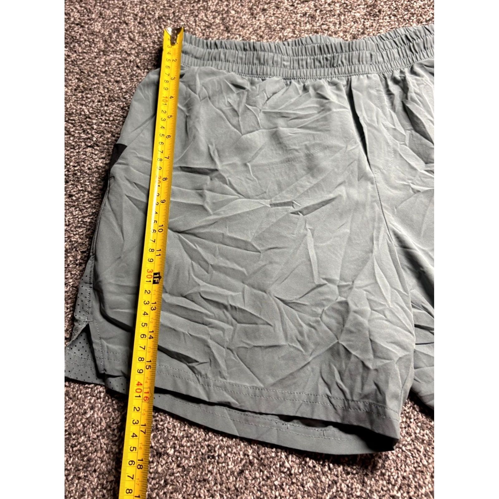 Vintage UNRL Stride Shorts Mens XL Green Athletic Drawstring Stretch Performance Shorts Size US 36 / EU 52 - 6 Thumbnail