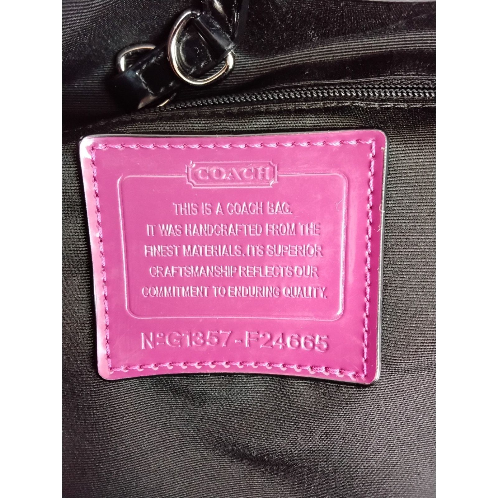 Coach Coach North South Wool Tote Bag Purse Passion Berry Purple Size ONE SIZE - 11 Thumbnail