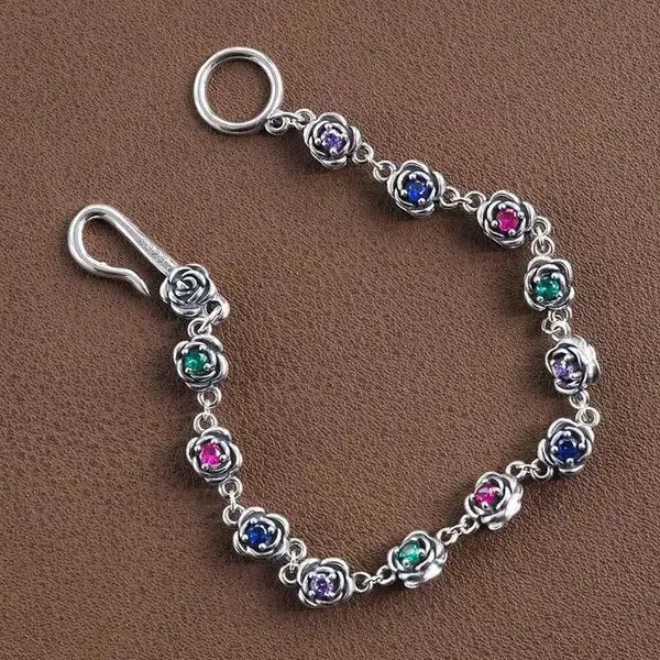 Japanese Brand Multicolor Flower Chain Bracelet Size ONE SIZE - 4 Thumbnail