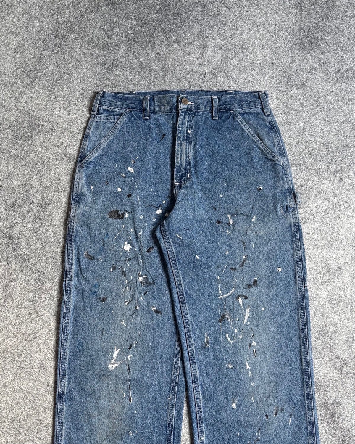 Carhartt Vintage Denim Blue Painters Carhartt Carpenter Pants Size US 32 / EU 48 - 1 Thumbnail