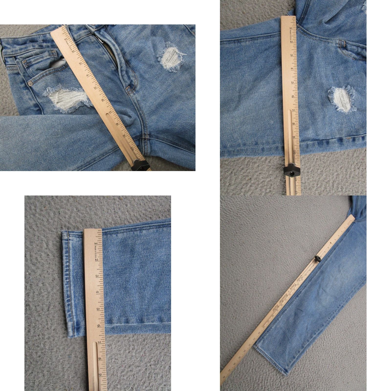American Eagle Outfitters American Eagle Outfitters Denim Jeans Straight 4 BLUE Stretch Distressed 5-Pocket 90s Womens Regular Vintage: No Size 27" / US 4 / IT 40 - 8 Thumbnail