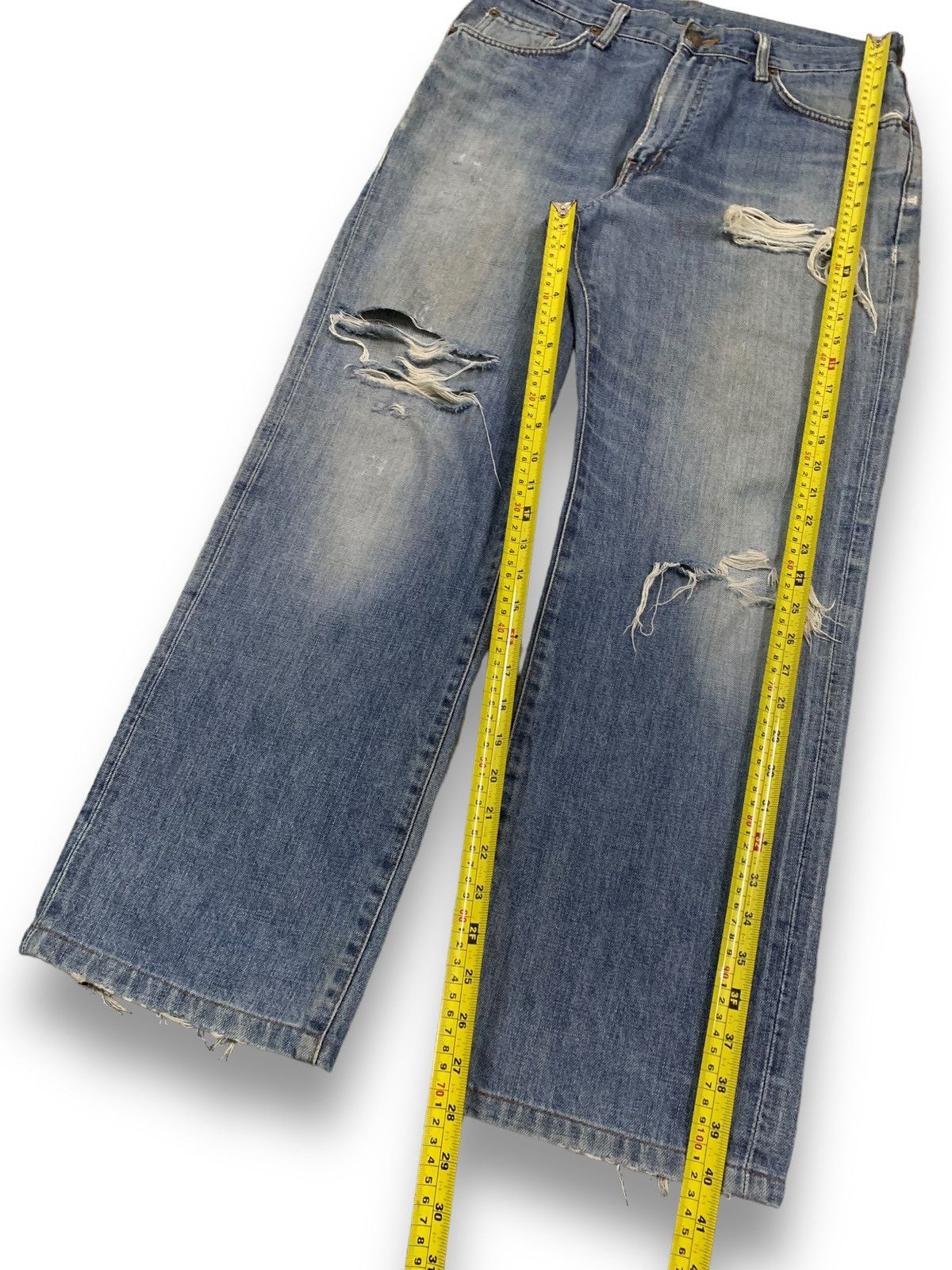 Edwin Vintage Edwin 503 Loose Fit Heavy Distressed Grunge Jeans Size US 32 / EU 48 - 15 Thumbnail
