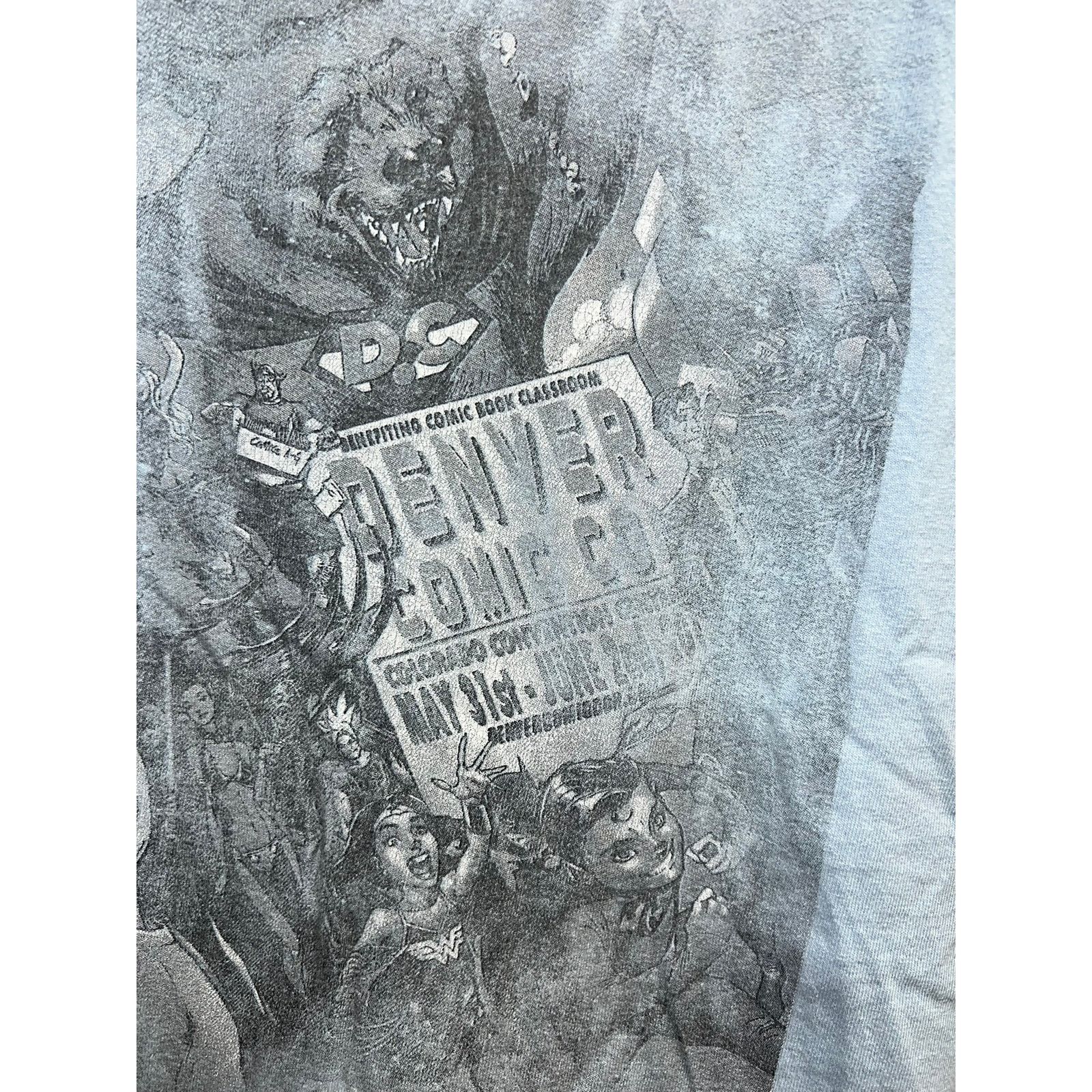 Gildan Comic Con Shirt Denver Colorado Convention 2013 Blue Tee XL Size US XL / EU 56 / 4 - 4 Thumbnail