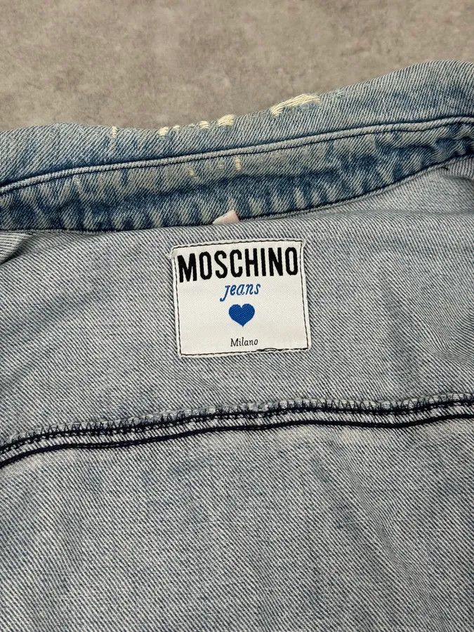 Moschino 2000s Moschino Multi Zips Blue Aero Denim Jacket Size US M / EU 48-50 / 2 - 9 Thumbnail