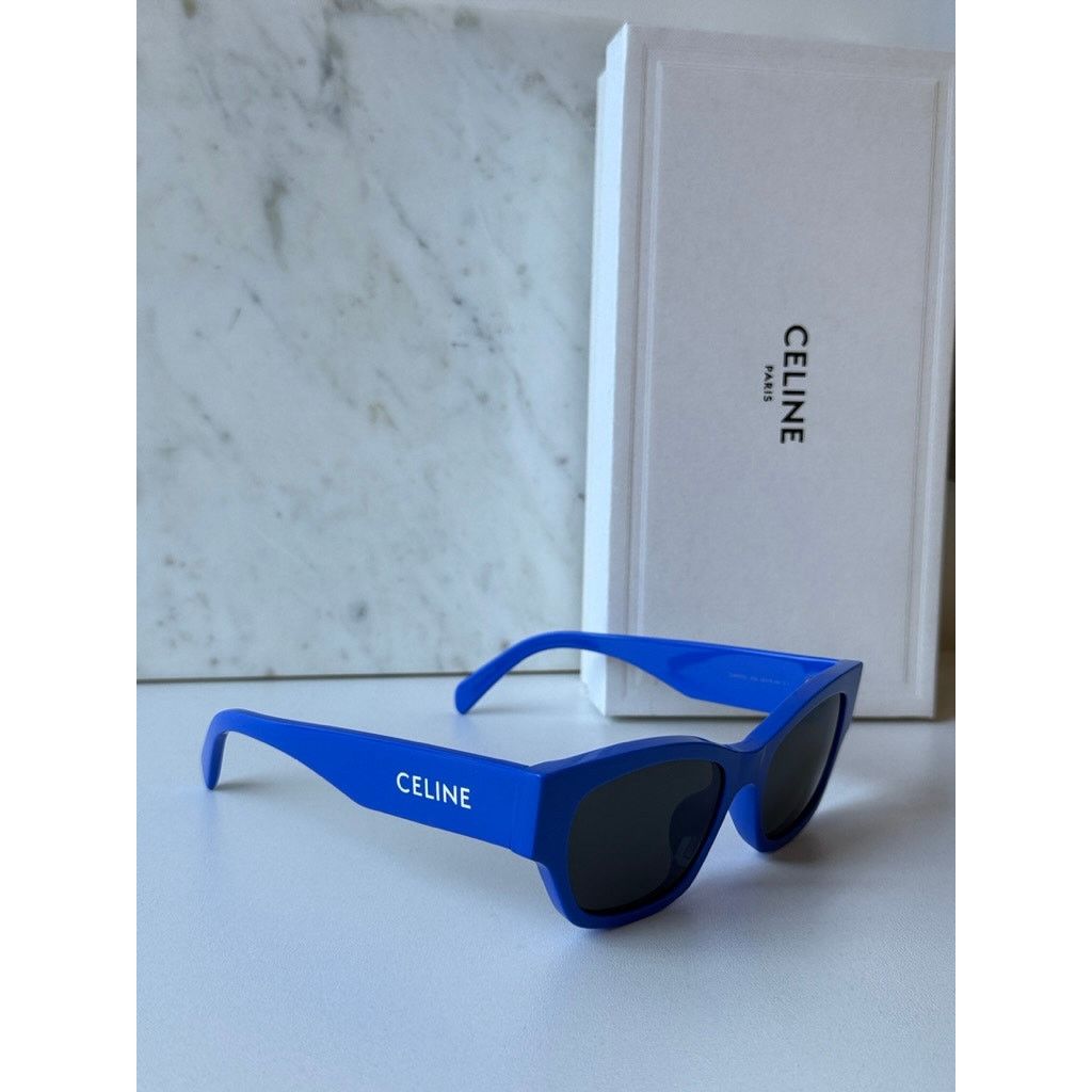 Celine NEW Celine CL40197U Cat Eye Blue Logo Sunglasses Size ONE SIZE - 7 Thumbnail