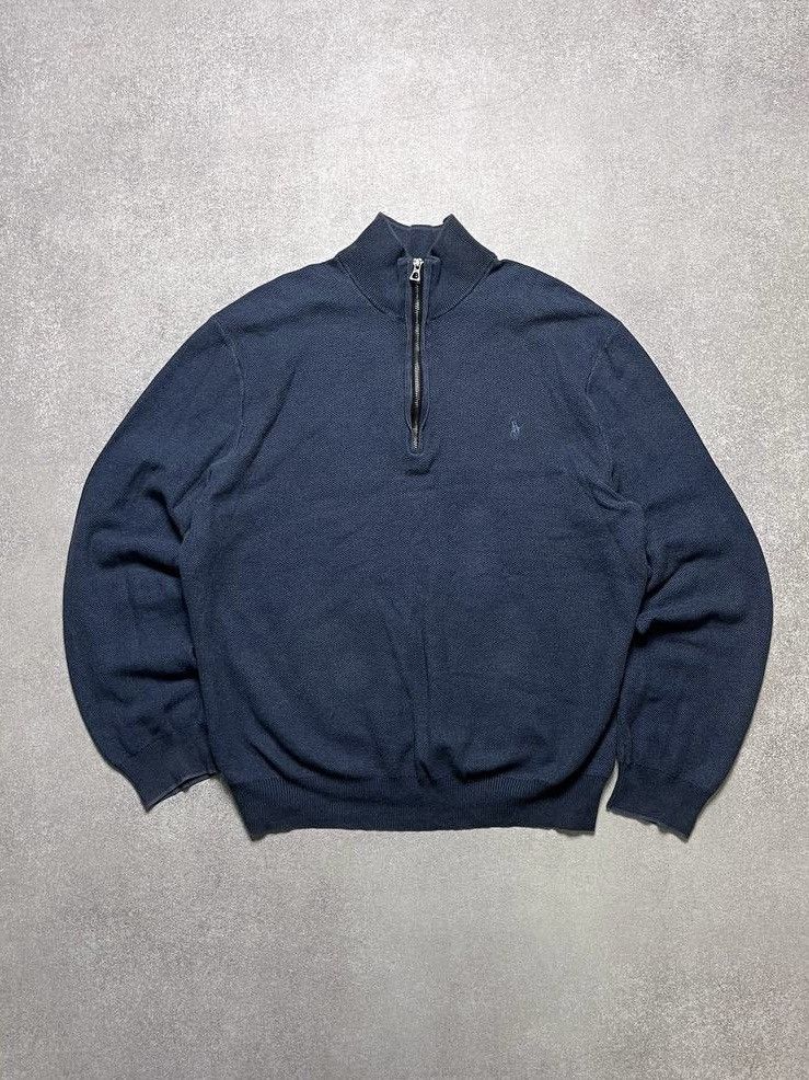 Polo Ralph Lauren × Vintage Vintage Polo Ralph Lauren Quater Zip Sweater Xl Size US XL / EU 56 / 4 - 1 Thumbnail