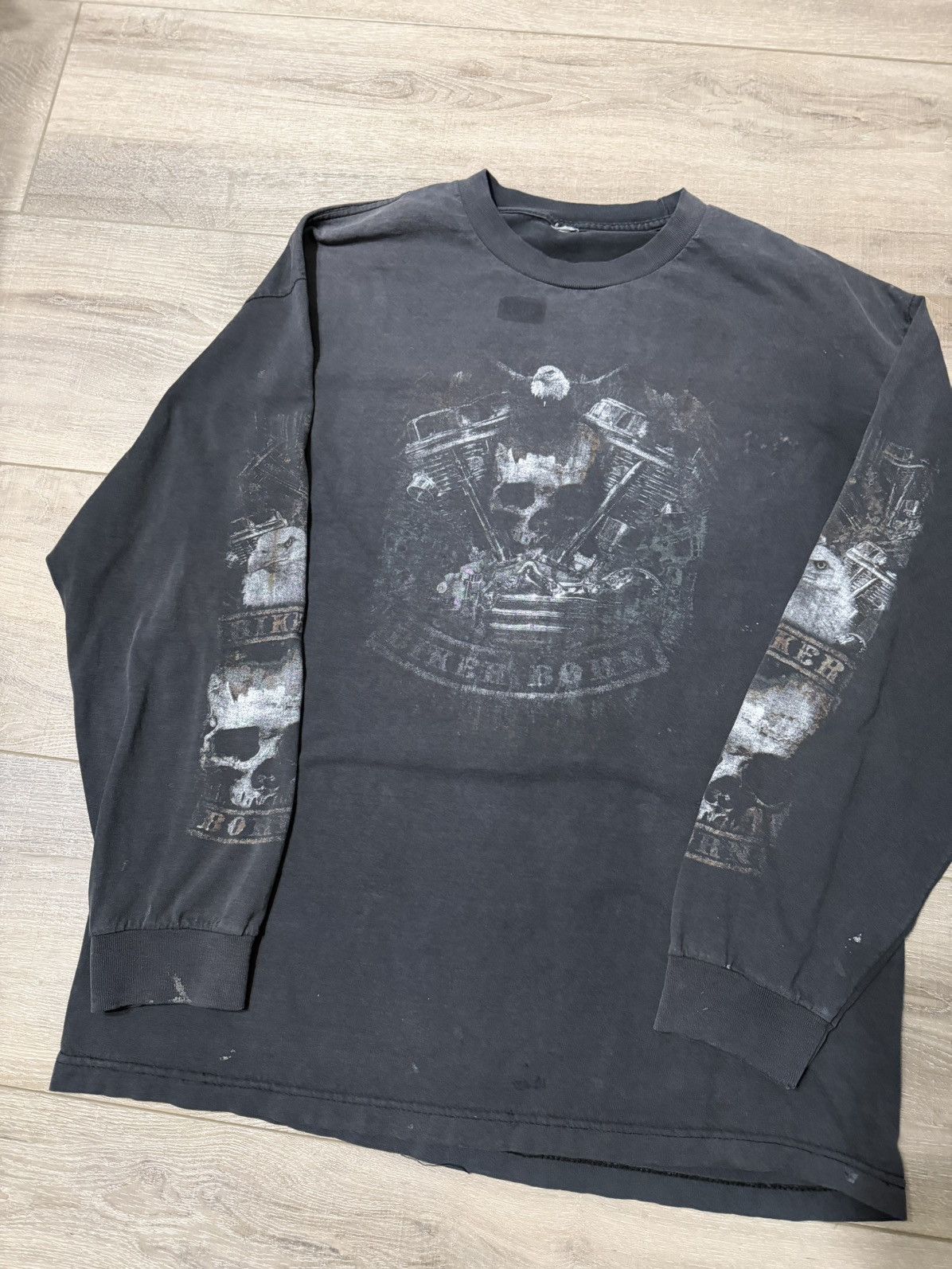 Vintage Vintage Skully Long Sleeve Size US XL / EU 56 / 4 - 2 Thumbnail