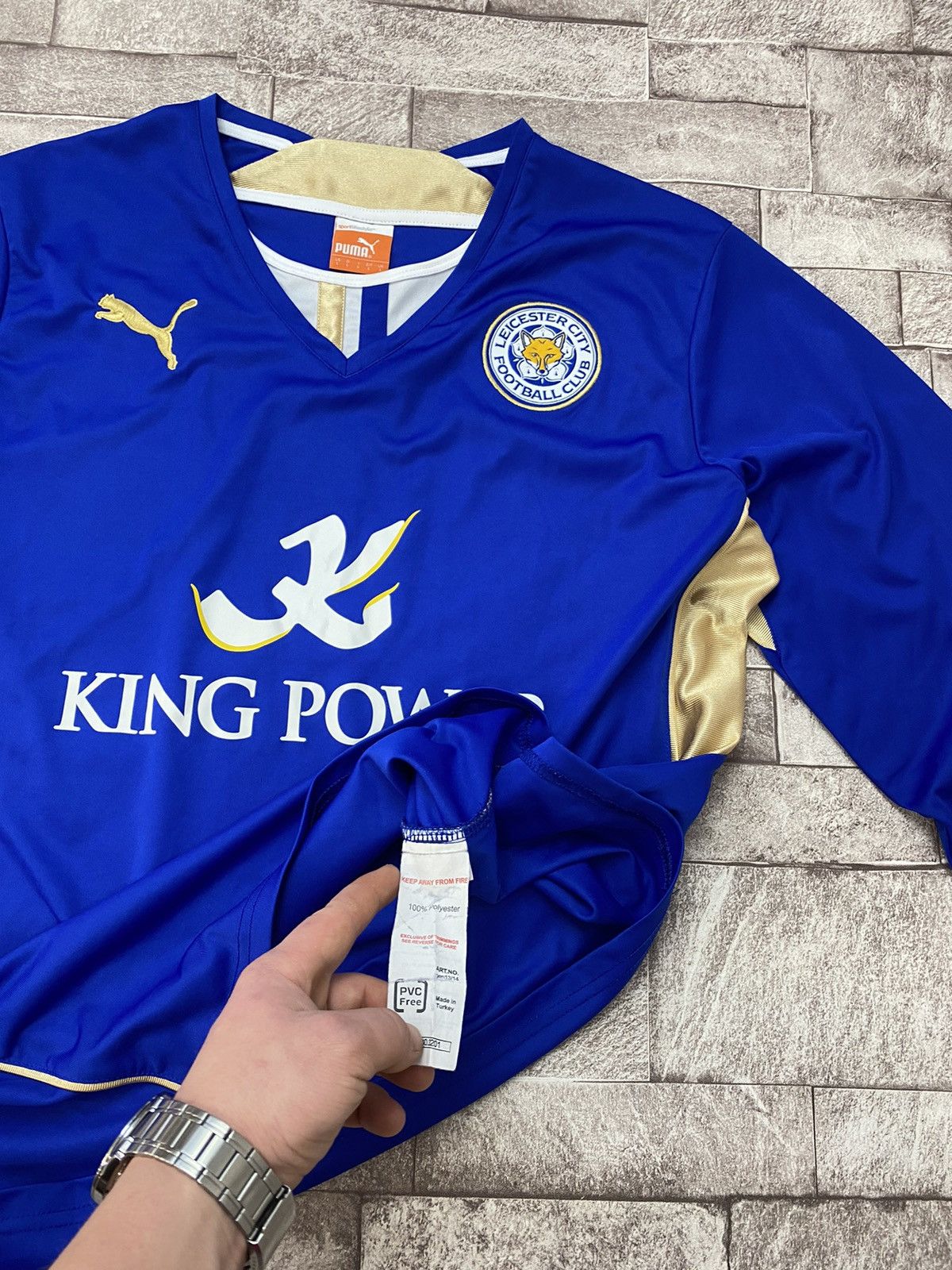 Puma × Vintage Puma Leicester City Shirt 2013/14 home kit Size US L / EU 52-54 / 3 - 7 Thumbnail