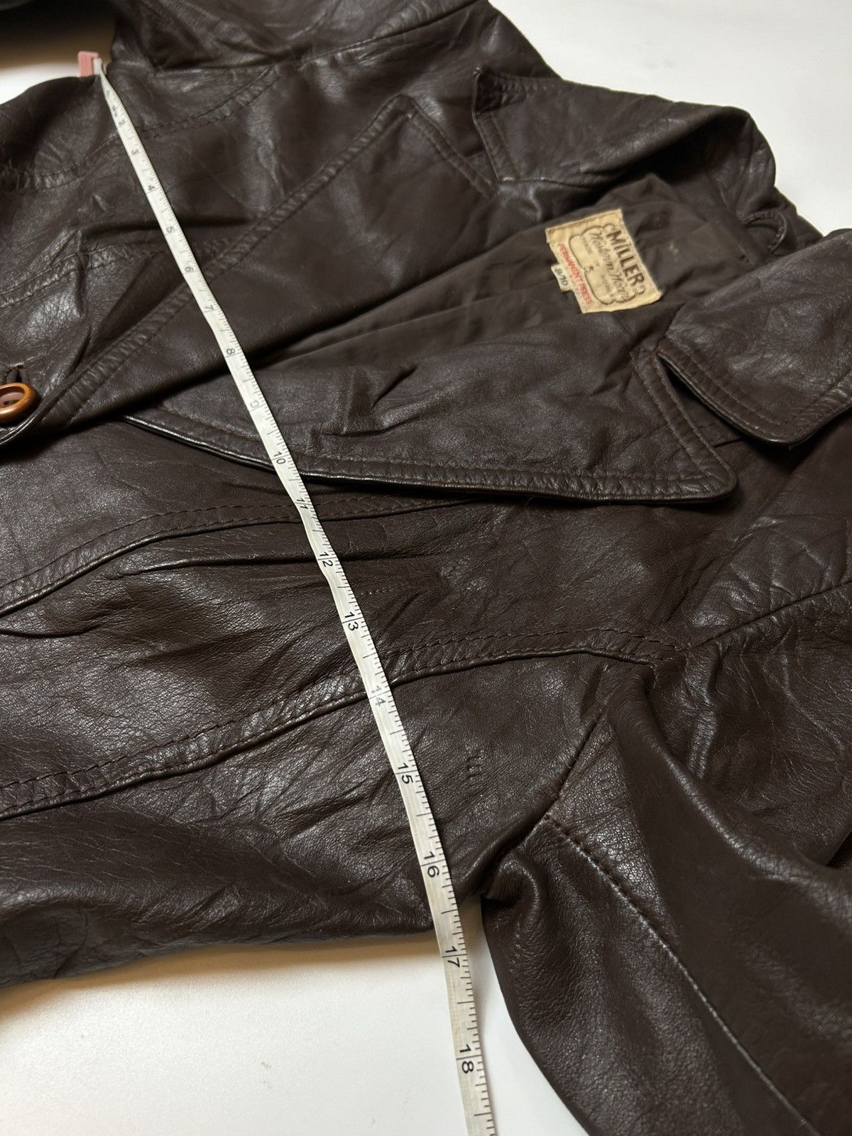 Japanese Brand MILLER LEATHER JACKET Size XS / US 0-2 / IT 36-38 - 6 Thumbnail