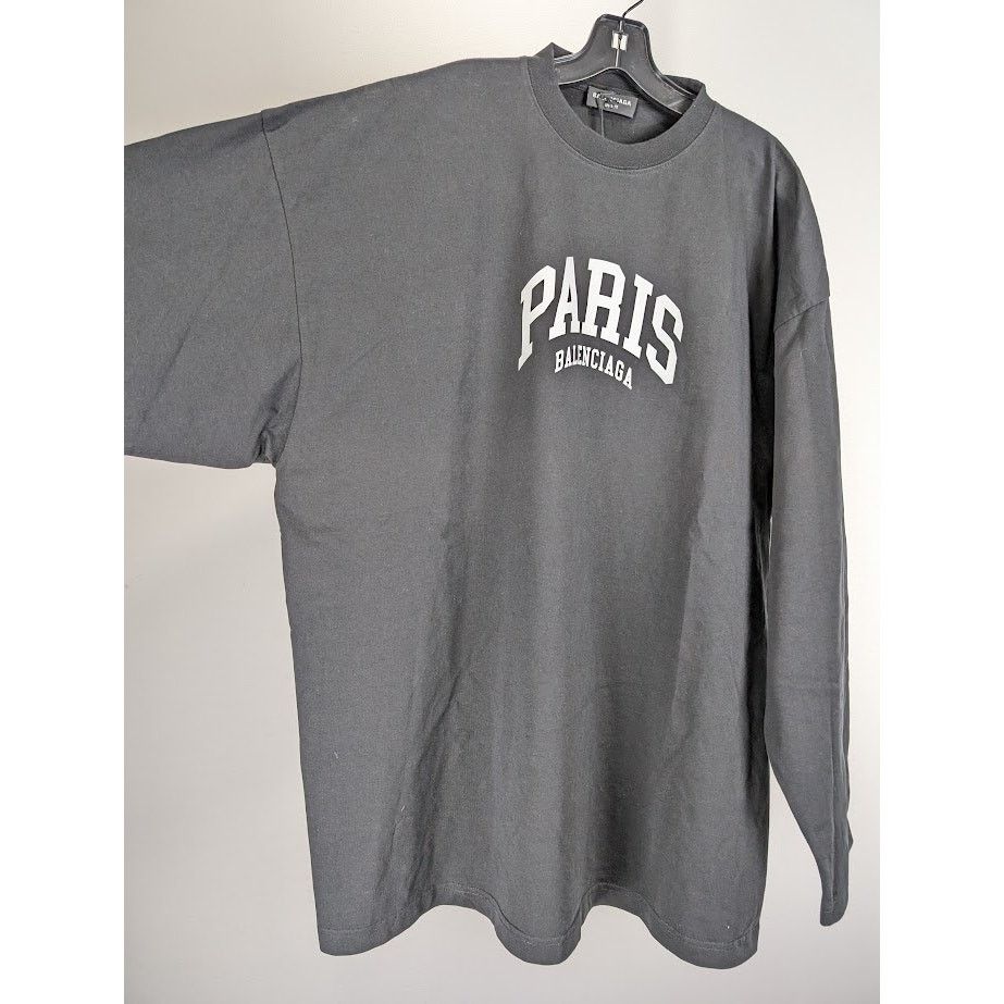 Balenciaga o1rshd1 Long Sleeve T-Shirt in Black Size US XL / EU 56 / 4 - 9 Thumbnail
