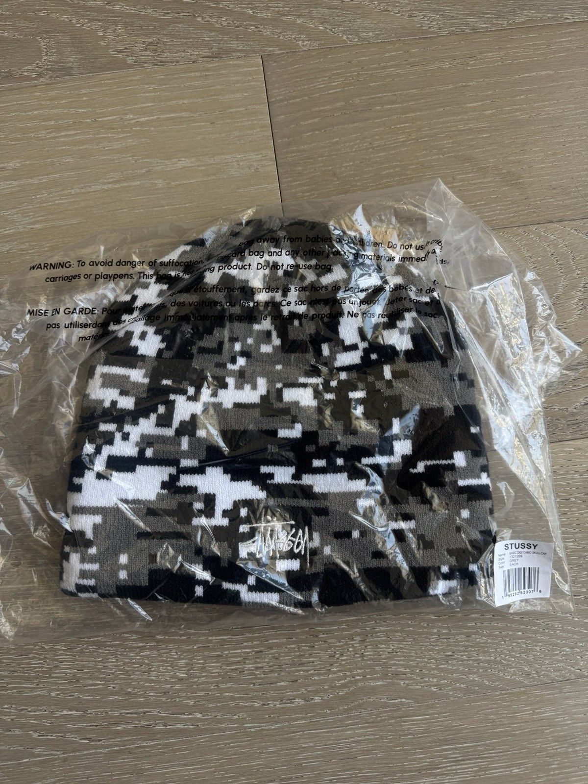 Stussy STUSSY TECH BEANIE SKULLCAP GREY DIGITAL CAMO Size ONE SIZE - 3 Thumbnail