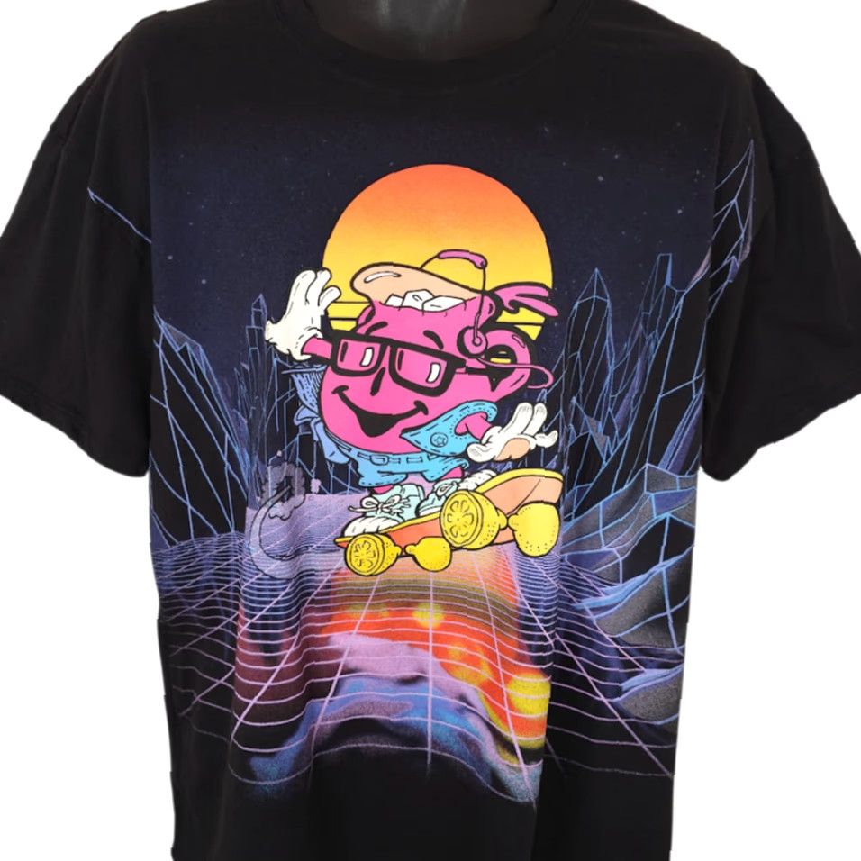 Vintage Kool Aid Man T Shirt Mens Size Large Black Retro Skateboard Snack Tee OVERSIZED Size US L / EU 52-54 / 3 - 2 Thumbnail