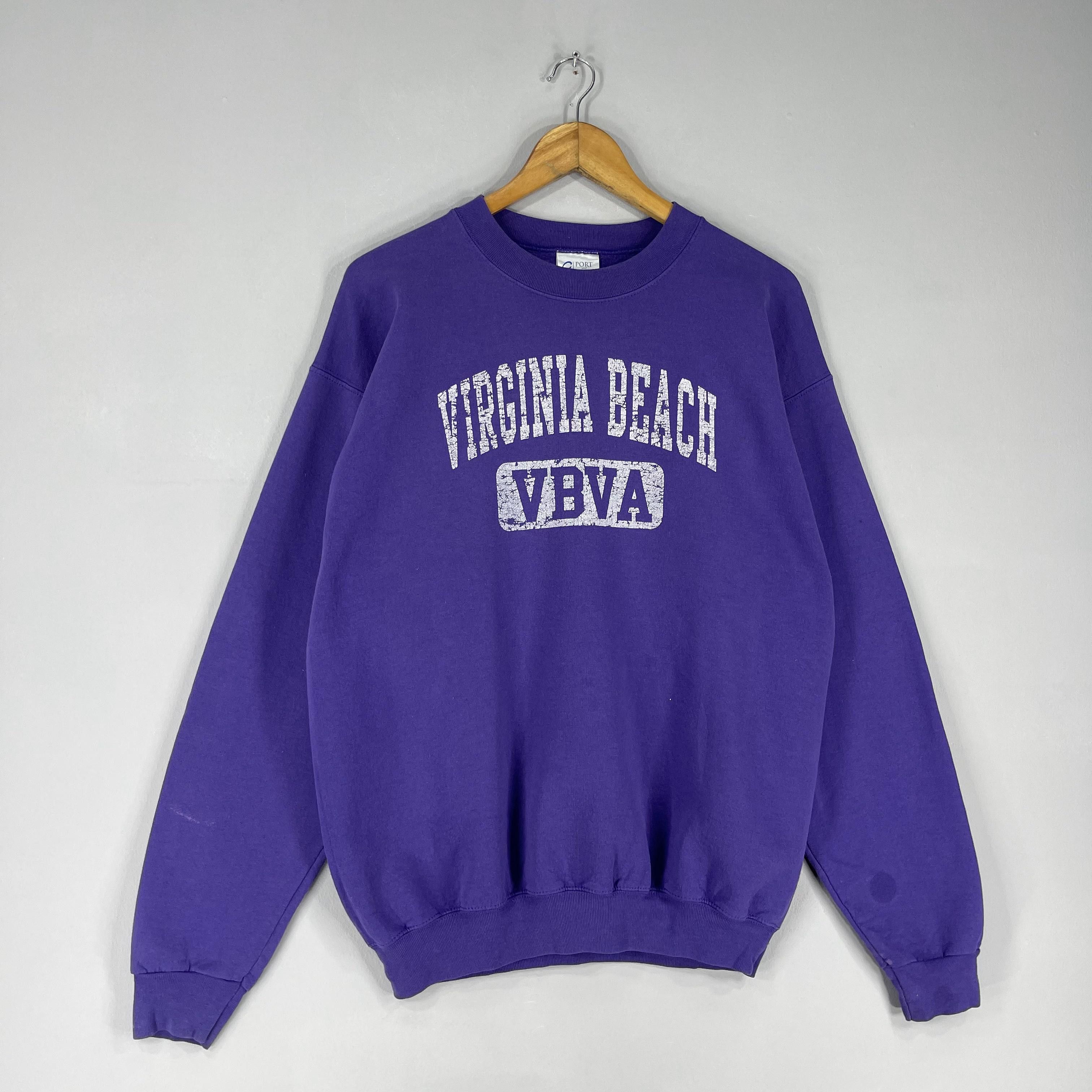 Vintage Vintage VIRGINIA BEACH Spellout Distressed Sweatshirt Size US M / EU 48-50 / 2 - 3 Thumbnail