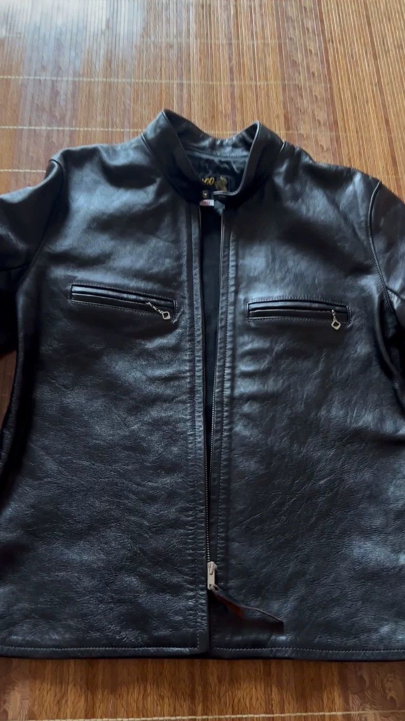The Real McCoy's Buco J-100 Shinki Horsehide Leather Cafe Racer