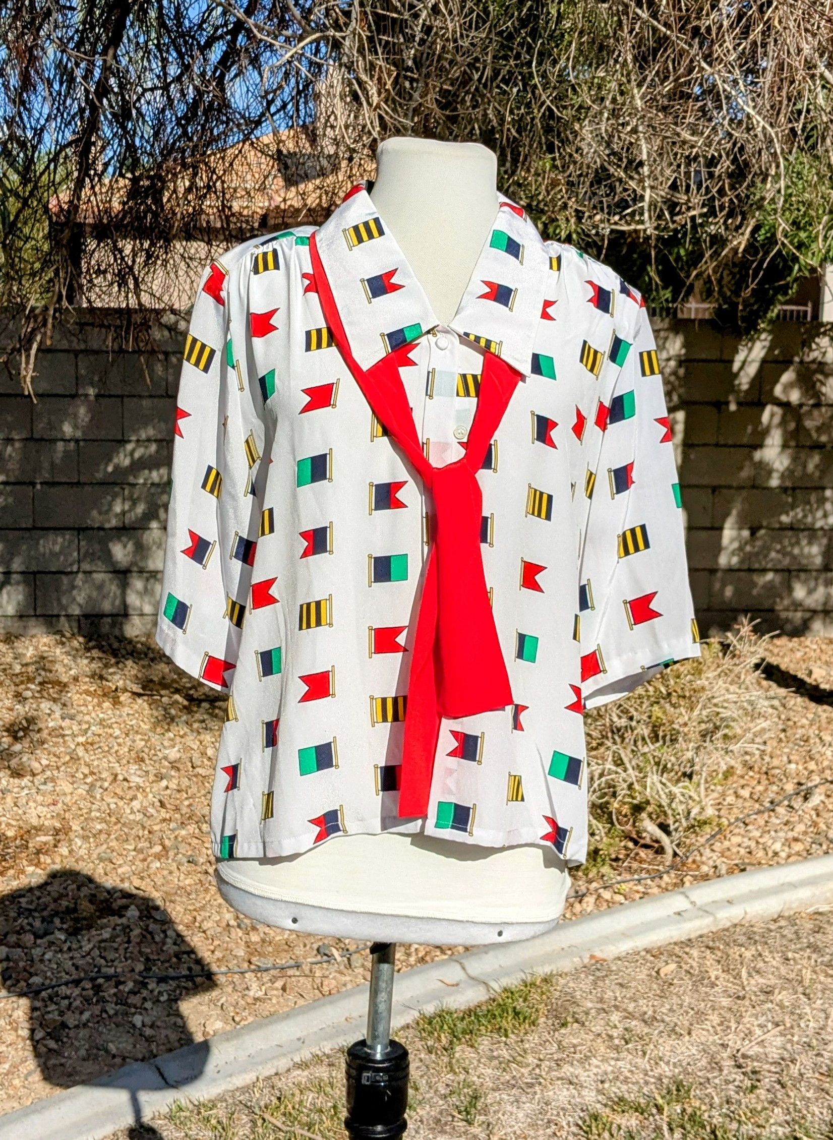 Other VTG 1990s Koret Career Petites Flag Fashion Sample Blouse Size XL / US 12-14 / IT 48-50 - 1 Thumbnail