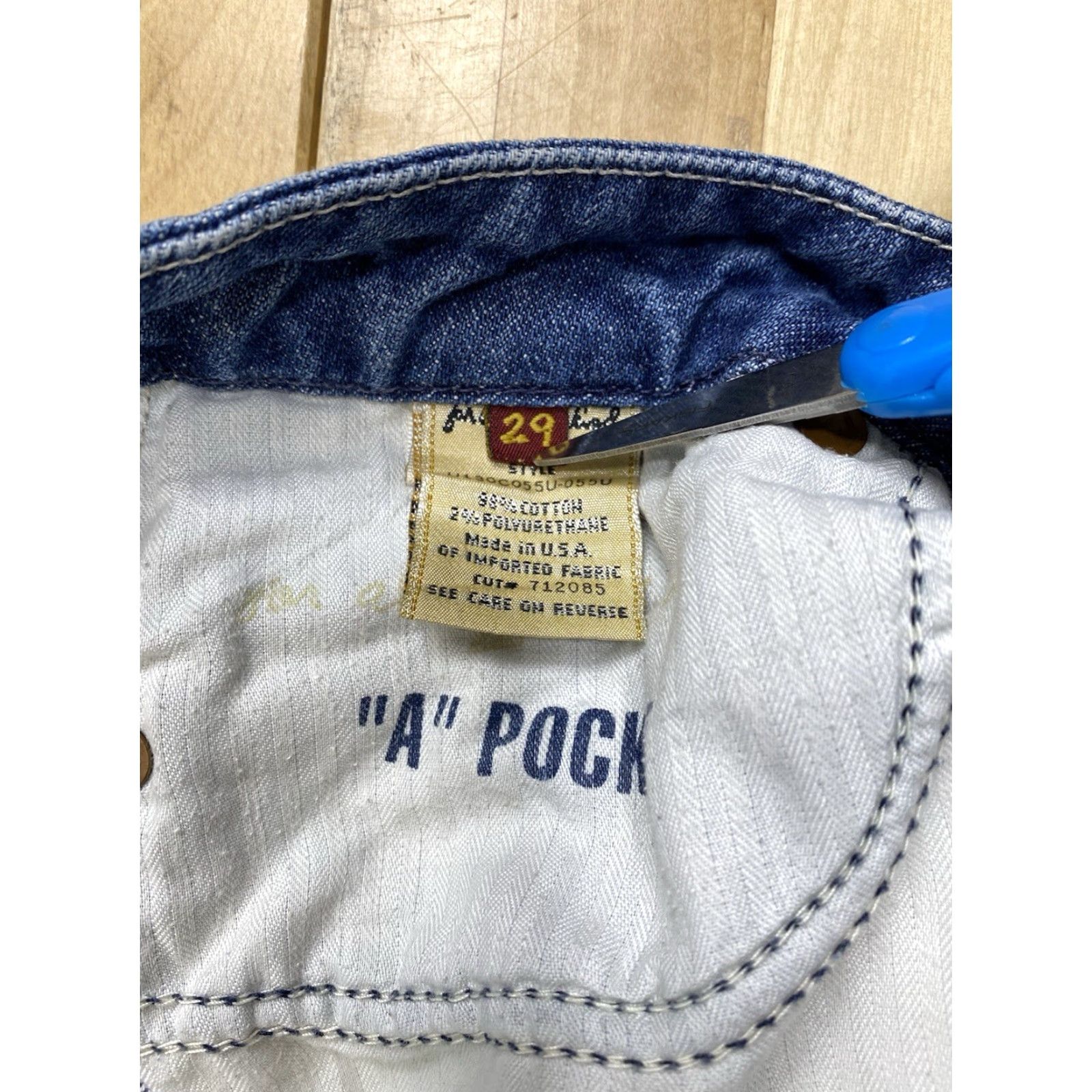 7 For All Mankind VINTAGE 7 For All Mankind A Pocket Denim Jeans Womens 27 Blue Light Wash Bootcut Pockets Jeans Womens 27 Blue Light Wash Size 27" / US 4 / IT 40 - 4 Thumbnail