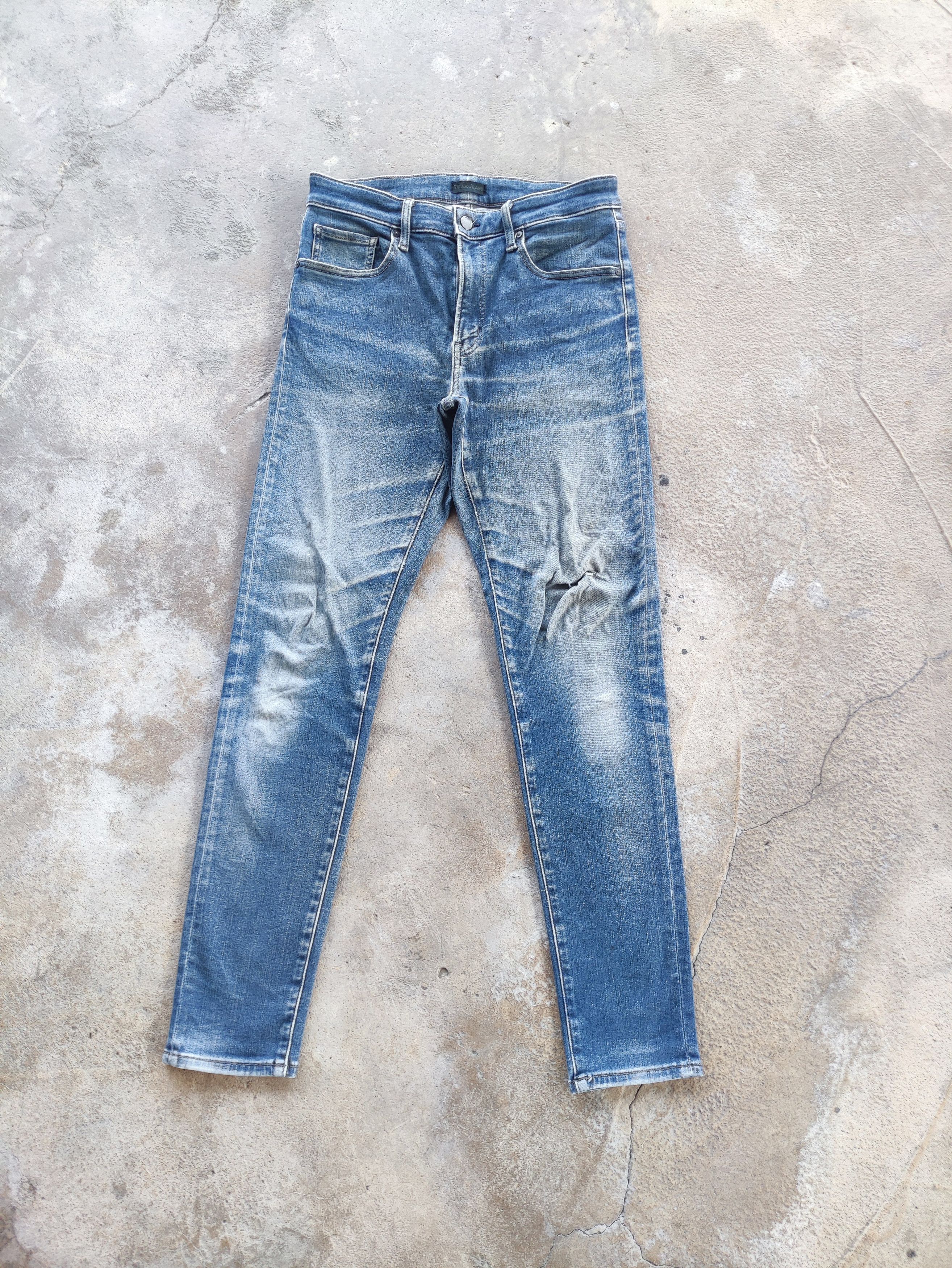 Japanese Brand × Jean Vintage Japanese Jeans Faded Distressed Denim Pants Skinny Size US 30 / EU 46 - 2 Thumbnail