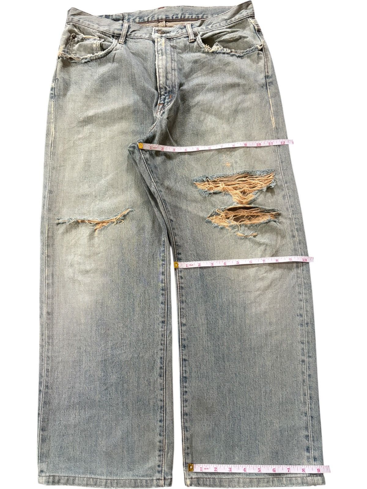 Edwin Vintage Japanese Brand Rusty Wash Distress Baggy Jeans Size US 33 - 8 Thumbnail