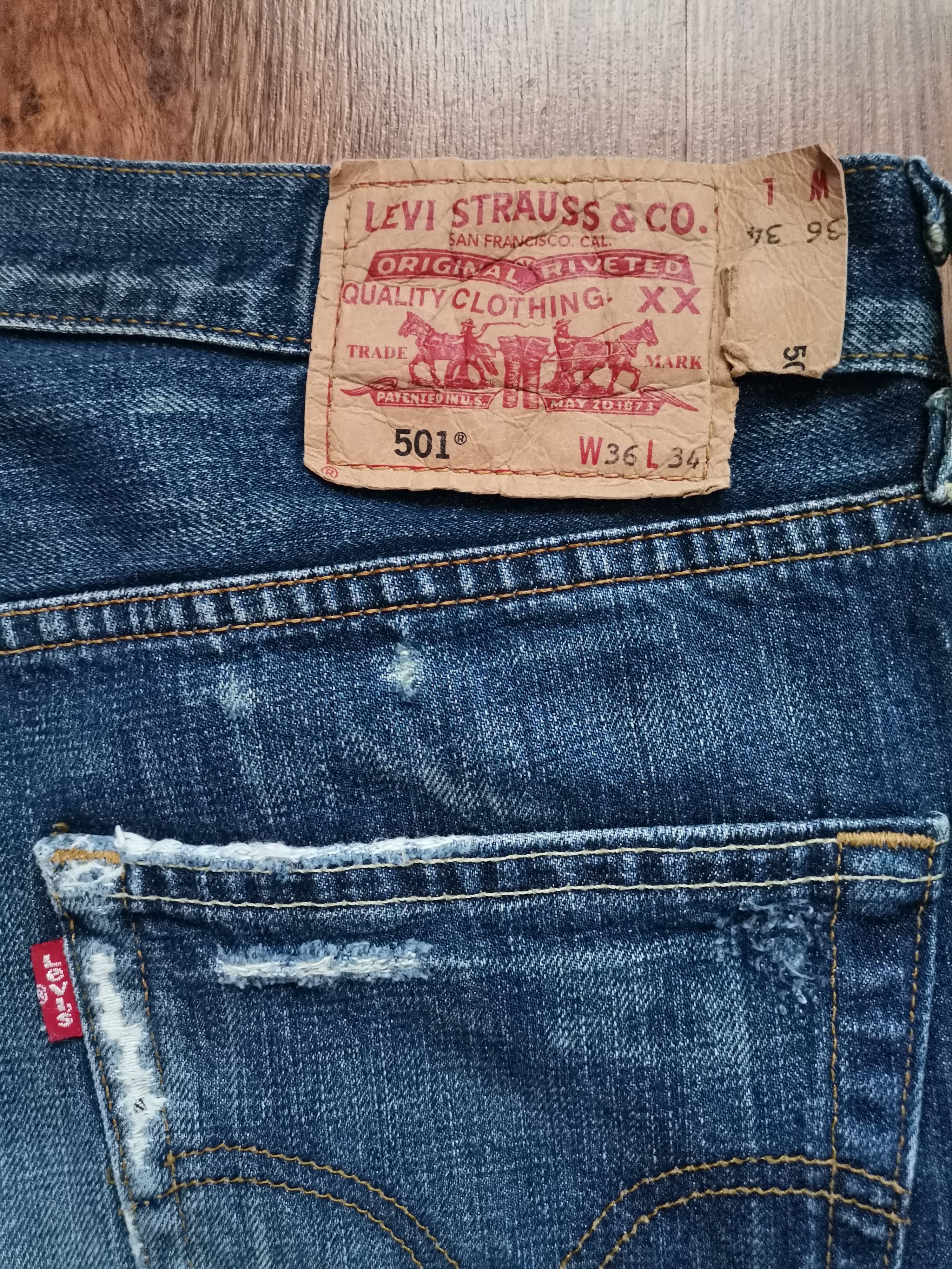 Levi's Vintage Levi's 501 Distressed Jeans Size US 36 / EU 52 - 3 Thumbnail