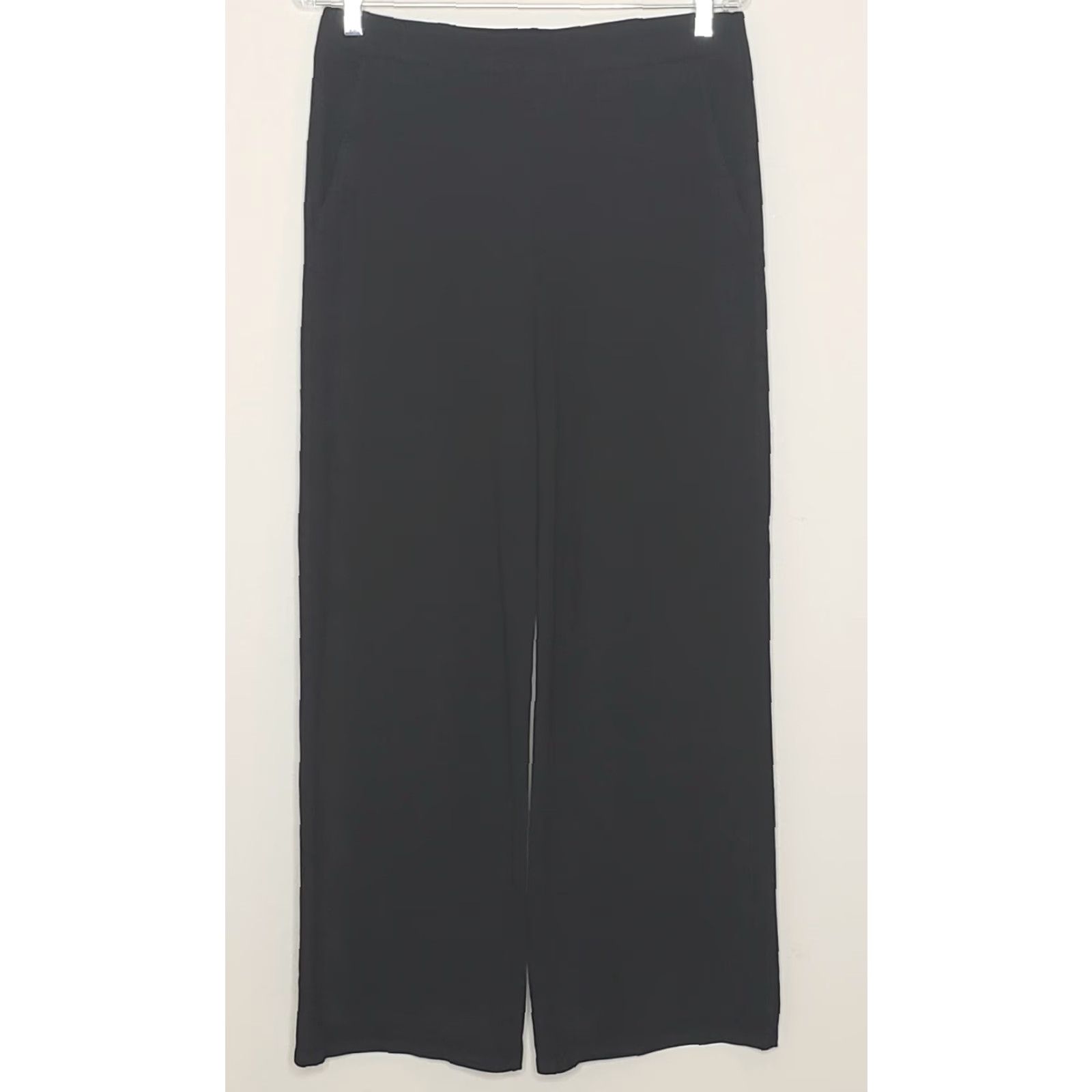 J.Crew J.Crew Womens Cropped Velour Pants Sz 6 Black Elastic Waist Pockets Career High Rise Pull On Size 28" / US 6 / IT 42 - 2 Thumbnail