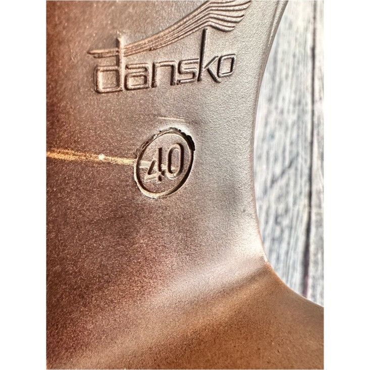 Dansko Dansko Rich Brown Leather Slip-On Heel Shoes Size US 9.5 / IT 39.5 - 6 Thumbnail