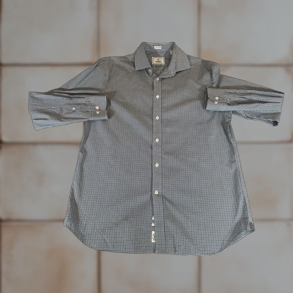 Todd Snyder Todd Snyder Shirt Men 16.5 Gingham Long Sleeve Dress Business Large 34/35 Green Size 46R - 1 Thumbnail