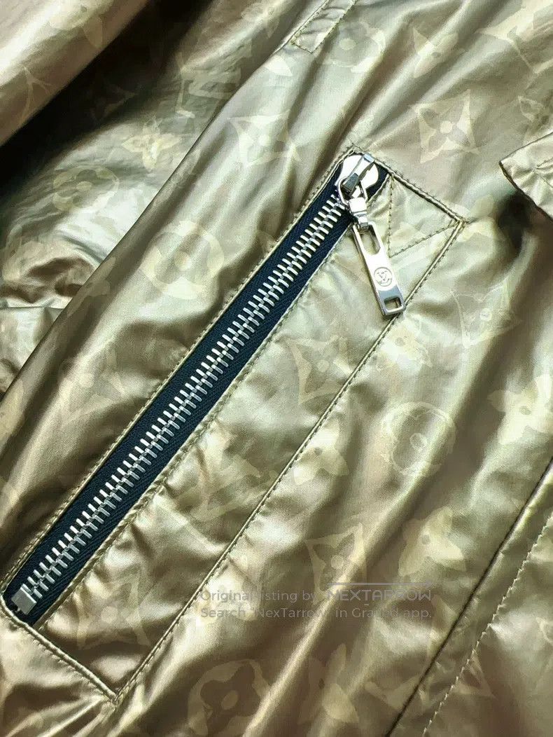 Louis Vuitton Louis Vuitton Light Gold Coated Full Logo Jacket Size XXS / US 00 / IT 34 - 7 Thumbnail
