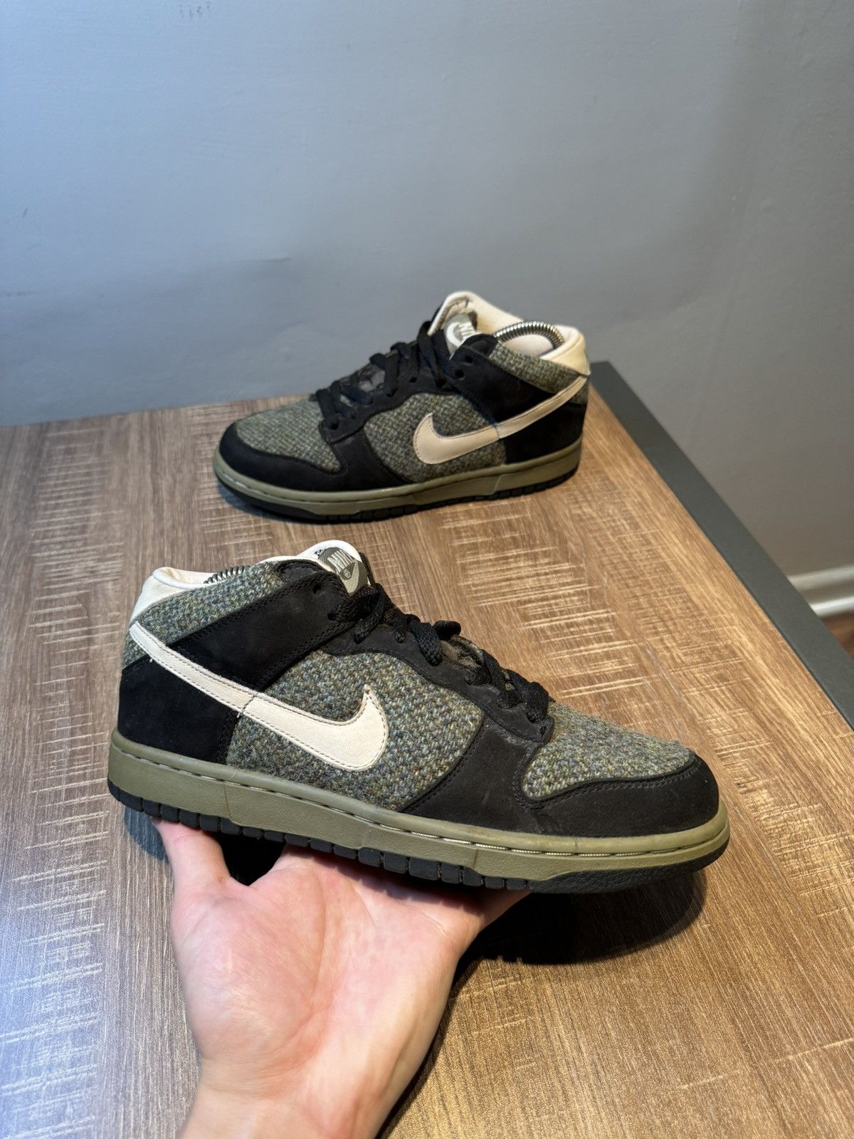 Nike Nike Dunk Mid Premium Tweed Black Women's Size 8 Shoes Size US 8 / IT 38 - 1 Thumbnail
