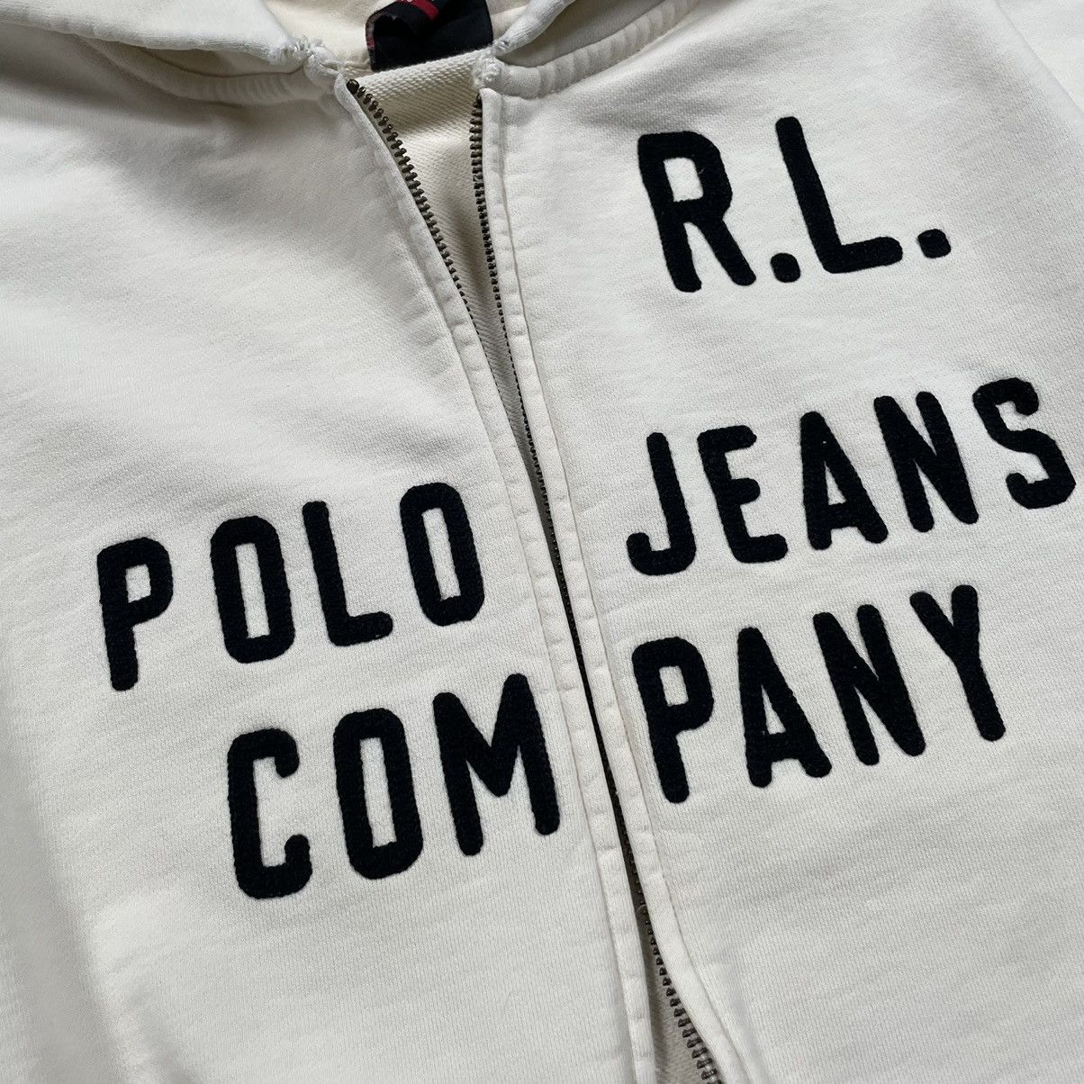 Polo Ralph Lauren × RRL Ralph Lauren × Vintage Vintage Y2K Polo Ralph Lauren Zip Up Hoodie Spellout Skater Size US L / EU 52-54 / 3 - 5 Thumbnail