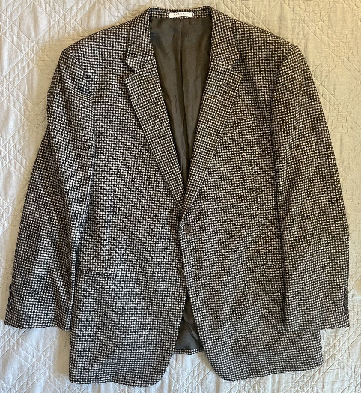 Armani Collezioni Small Check Wool GIORGIO Jacket Size 44R - 1 Thumbnail