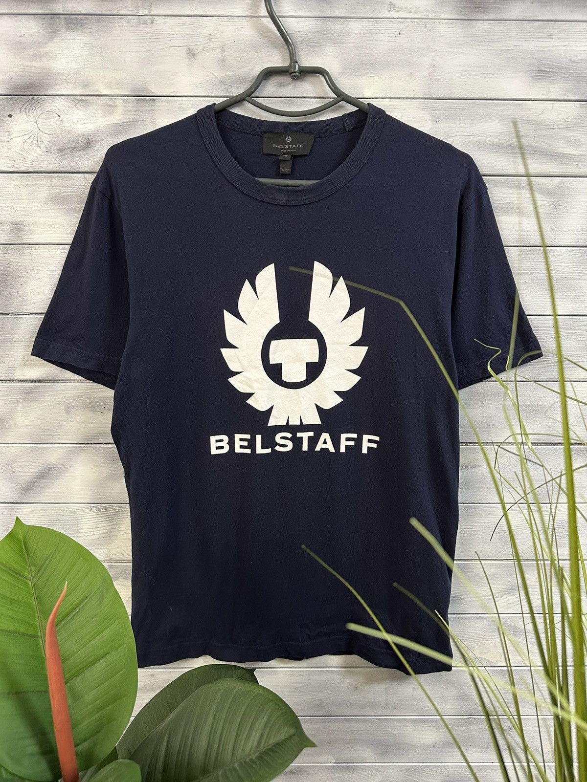 Belstaff Rare Luxury T-Shirt Belstaf Big Logo. Size US M / EU 48-50 / 2 - 1 Thumbnail