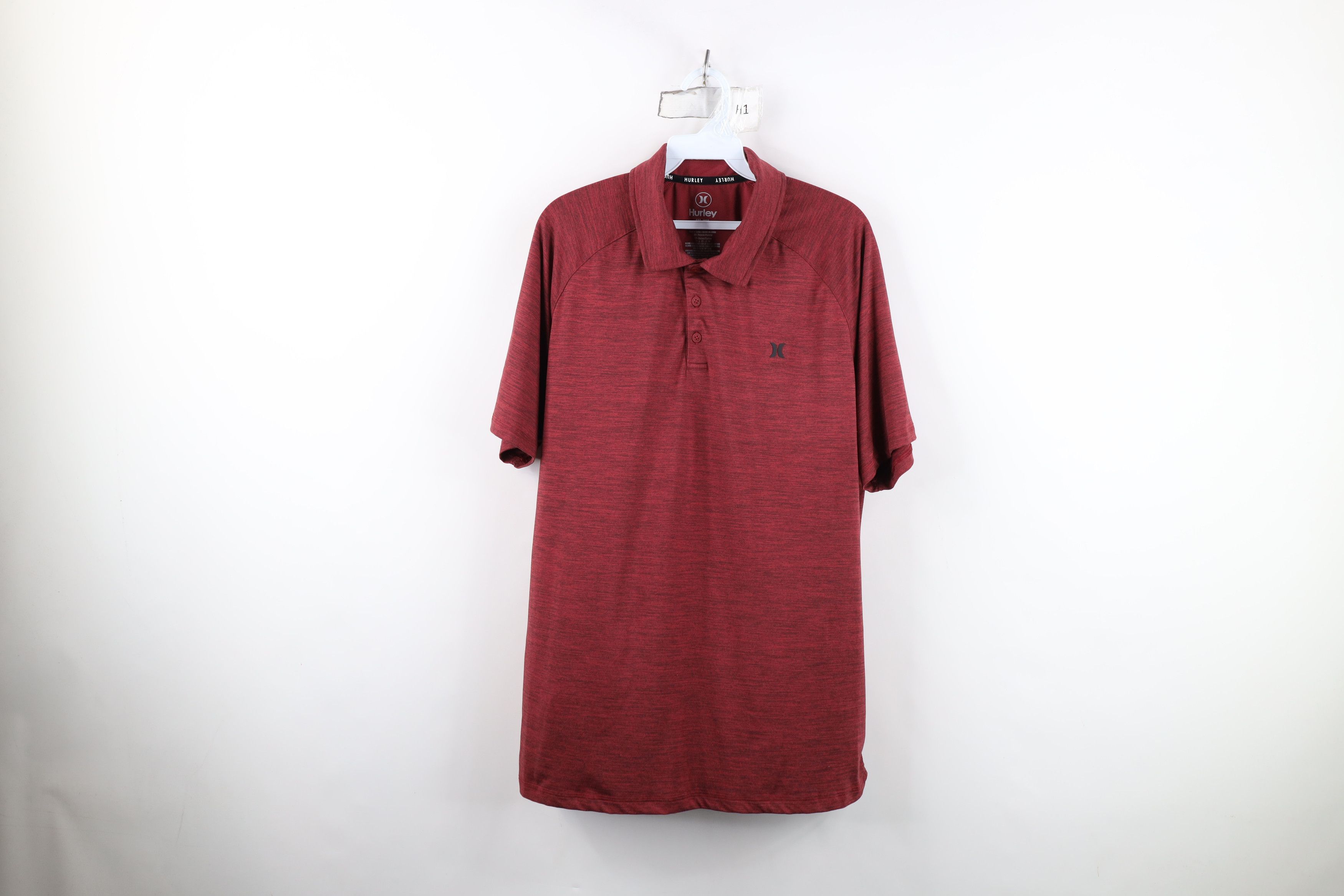 Hurley Y2K Hurley Surfing Knit Short Sleeve Golf Polo Shirt Red Size US L / EU 52-54 / 3 - 1 Thumbnail