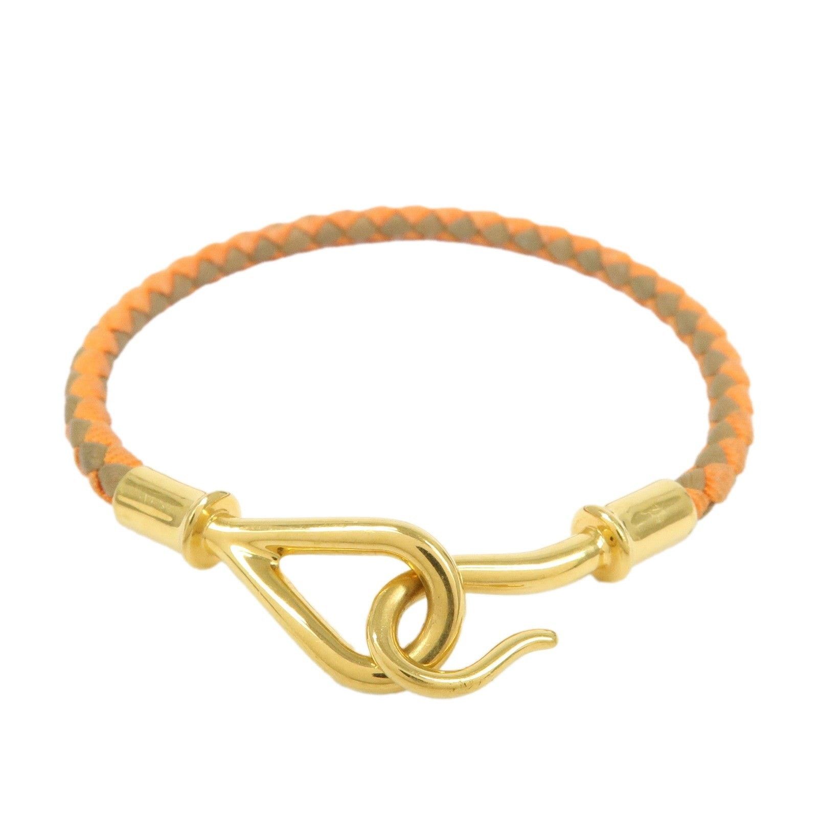 Hermes Hermes Jumbo Hook Leather Bracelet Orange Size ONE SIZE - 1 Thumbnail