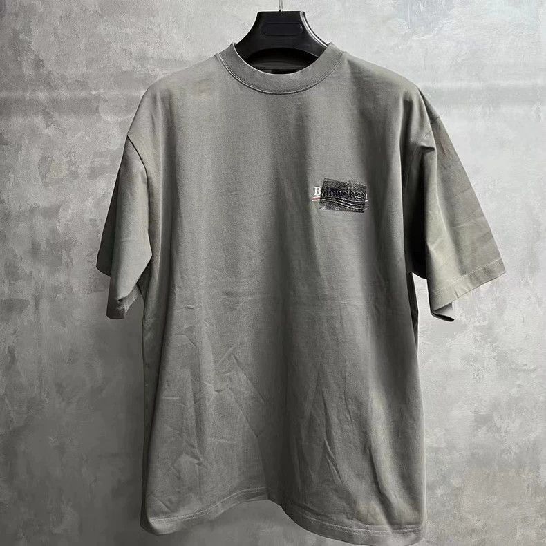 Balenciaga Balenciaga latest gray logo letter printed round neck pullo Size US M / EU 48-50 / 2 - 1 Thumbnail