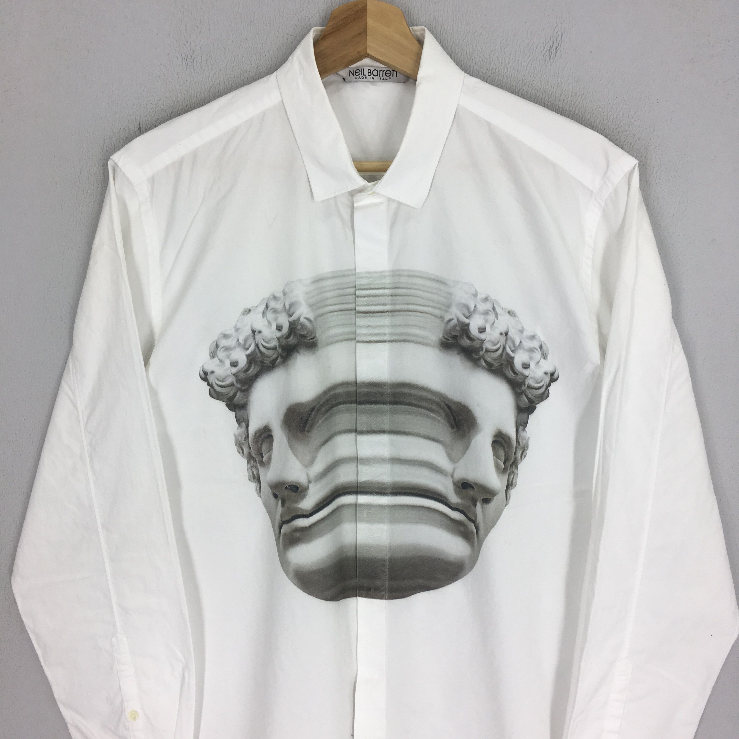 Neil Barrett Vintage Neil Barrett Italy Iconic Face Button Shirt Size US M / EU 48-50 / 2 - 3 Thumbnail