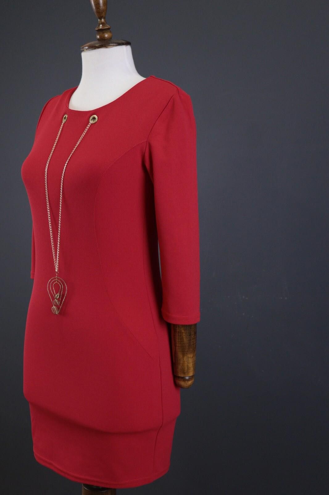 Designer Elisabetta Franchi Red Evening Bodycon Dress Dress Size 38 Size M / US 6-8 / IT 42-44 - 6 Thumbnail