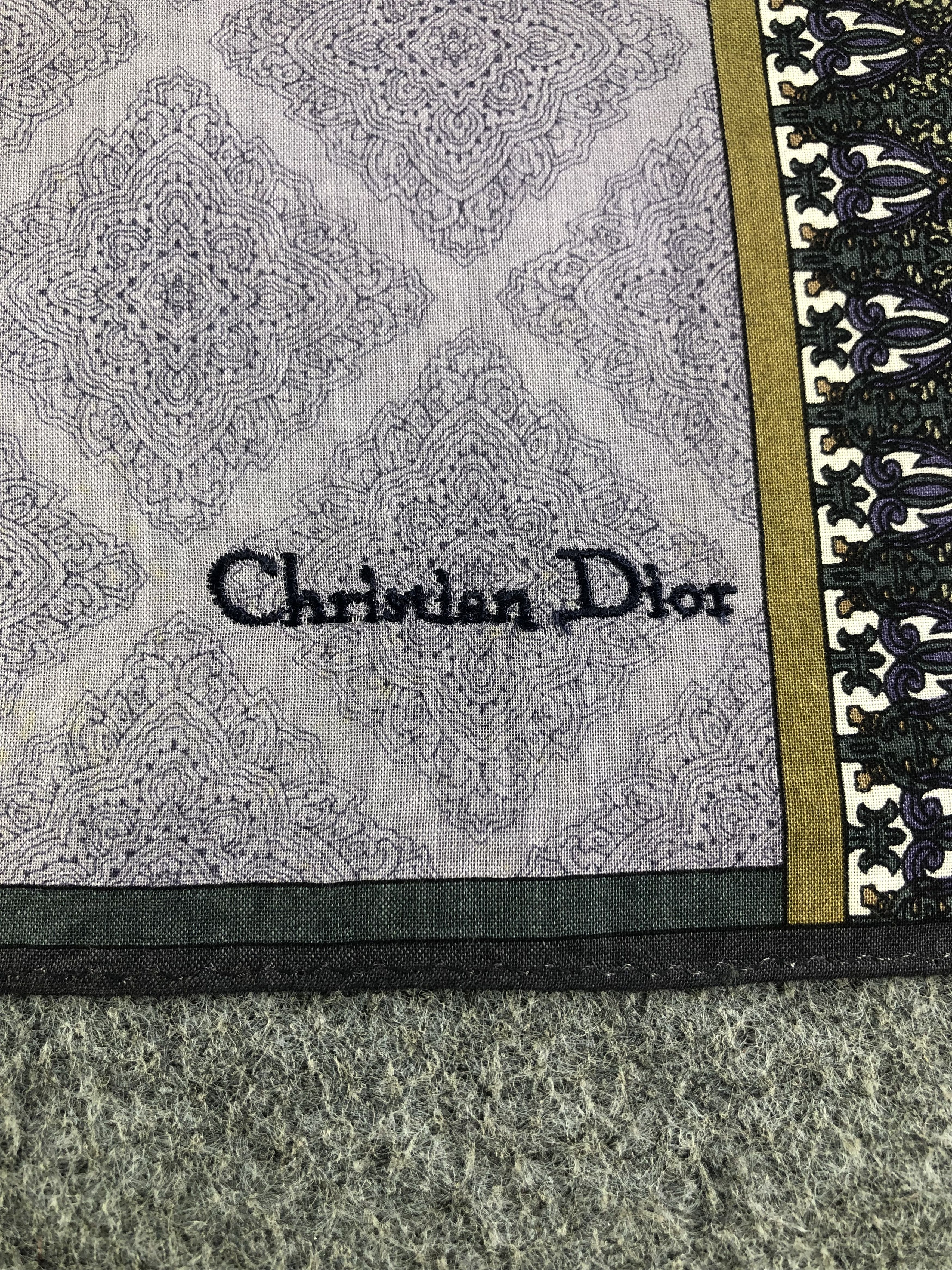 Vintage Christian Dior Handkerchief / Bandana / Neckerchief A1591 Size ONE SIZE - 5 Thumbnail