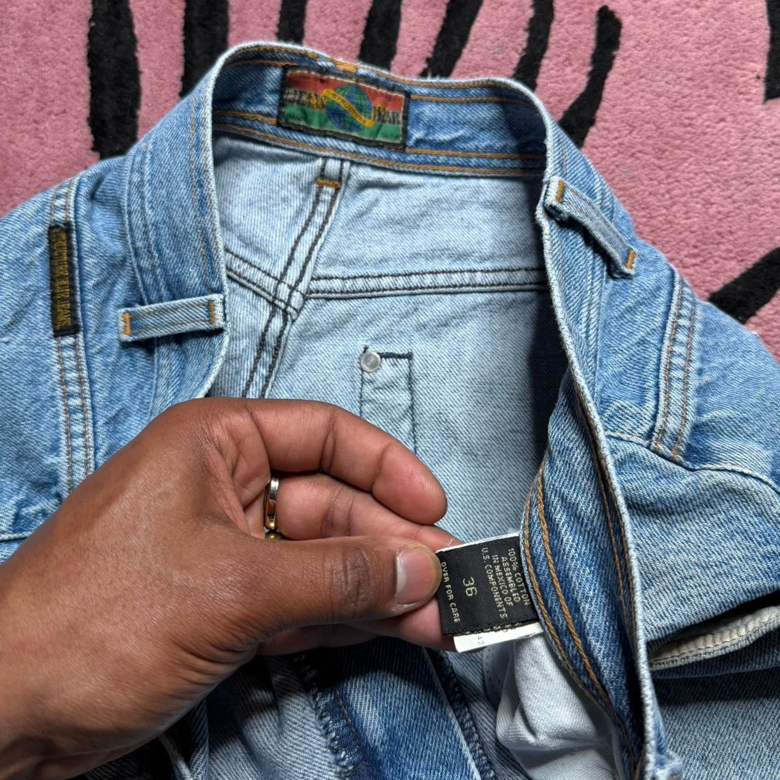 Structure × Vintage Vintage Y2K Structure Blue Jeans Distressed Denim Shorts Size US 36 / EU 52 - 3 Thumbnail