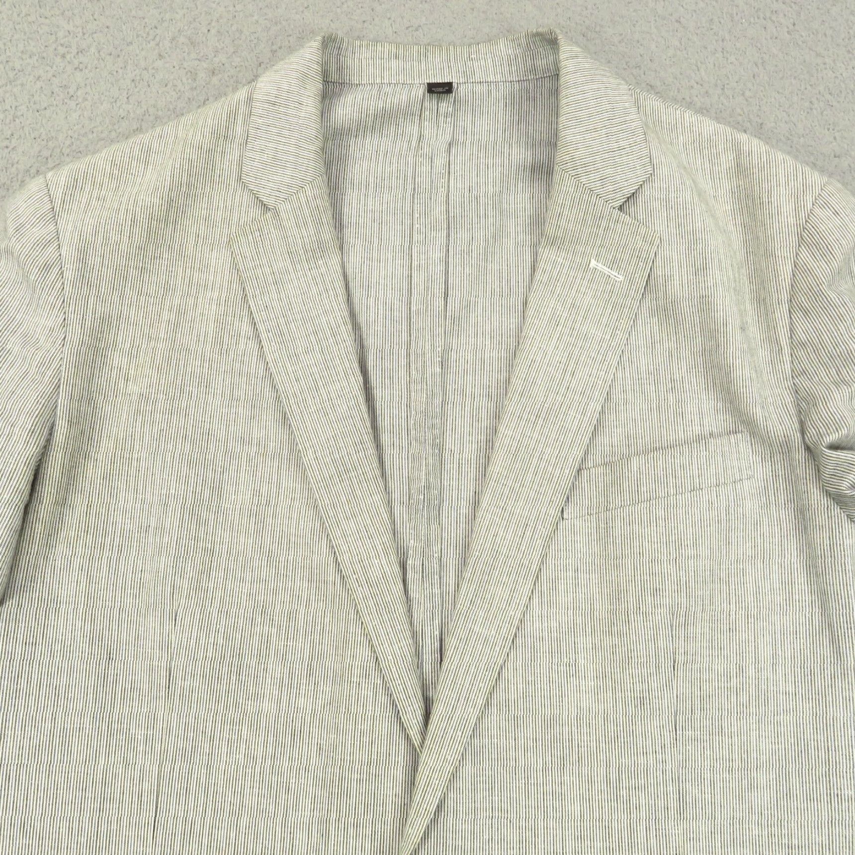 J.Crew J Crew Blazer 42R Ludlow Linen Cotton Grey Blue Sport Coat Jacket Mens Size 42R - 4 Thumbnail